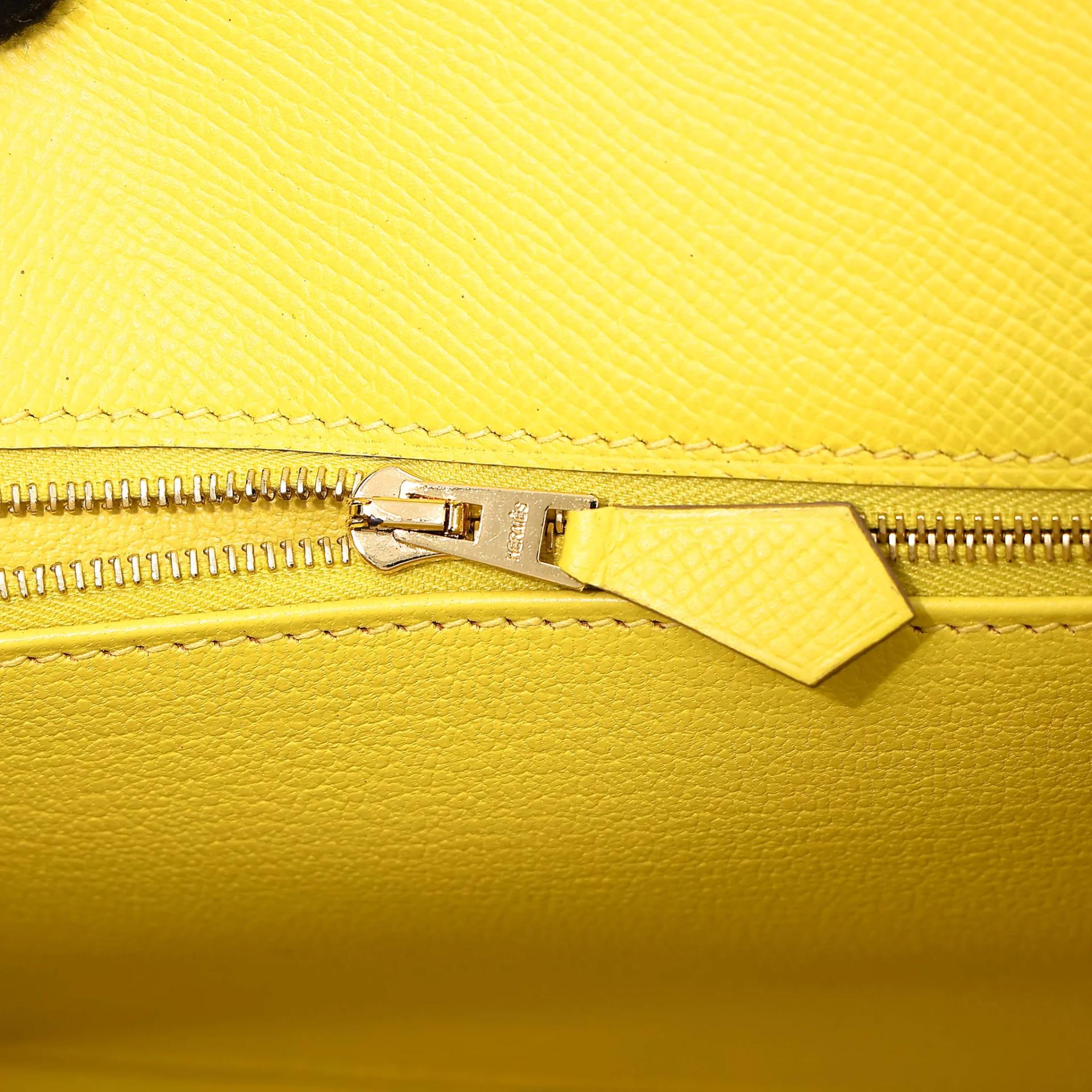 ランク SA HERMÈS エルメス ケリー25 セリエ ライム (9R) エプソン ゴールド金具 C刻印 (2018) - 15