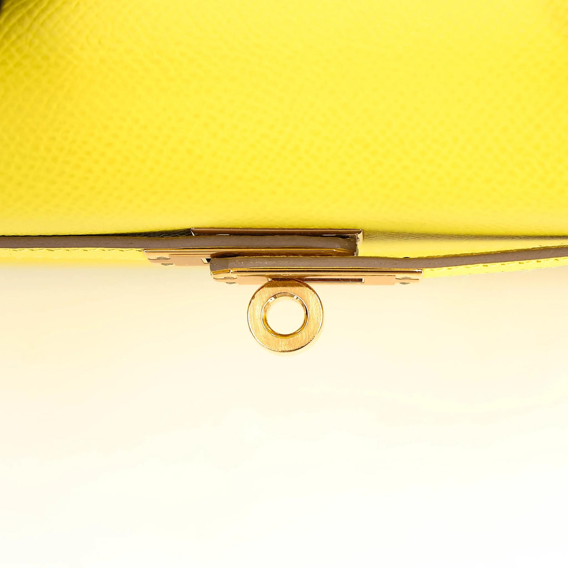 ランク SA HERMÈS エルメス ケリー25 セリエ ライム (9R) エプソン ゴールド金具 C刻印 (2018) - 9