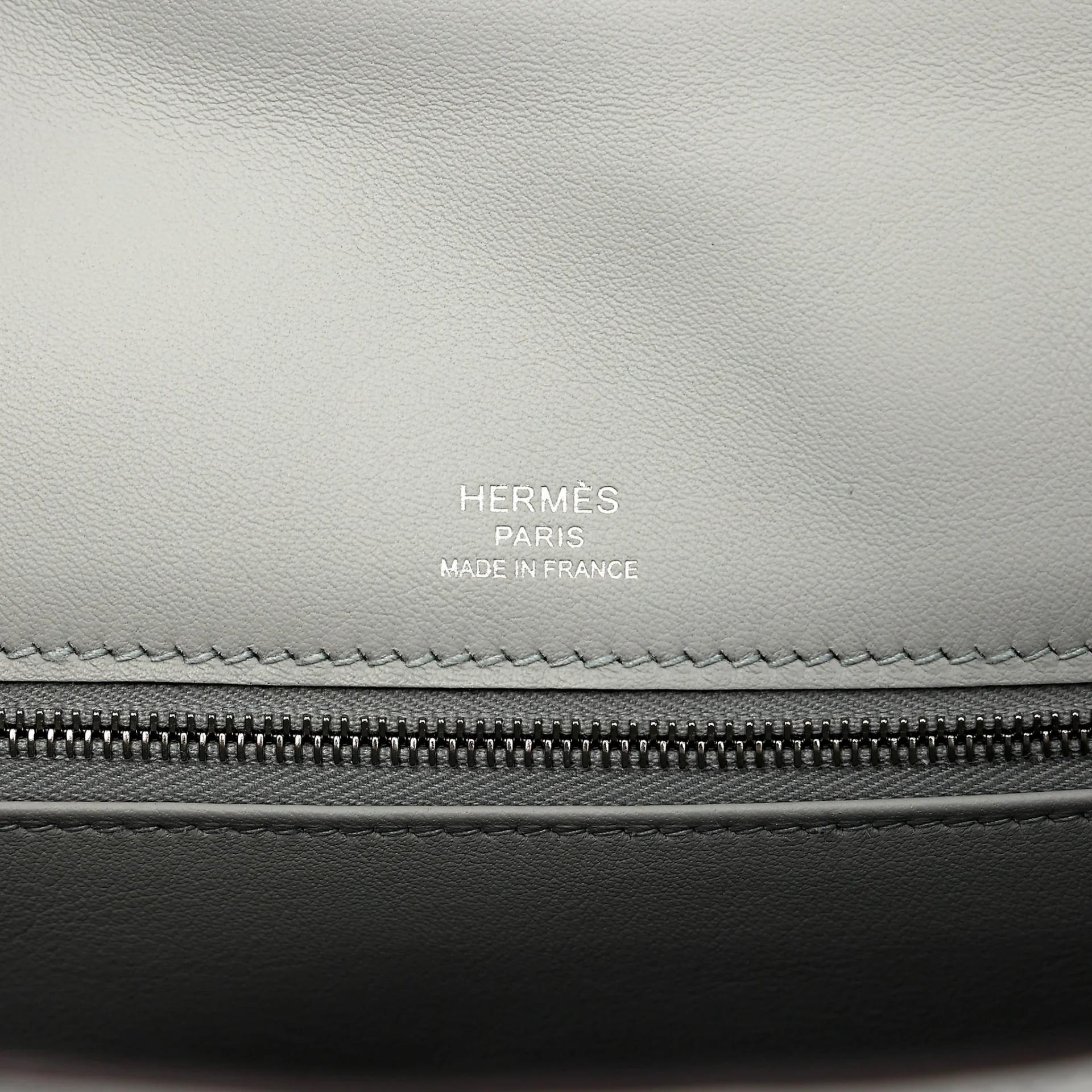 ランク N 新品 HERMÈS エルメス ケリー25 セリエ ブルーグラシエ (8U) トワルアッシュ スイフト シルバー金具 K刻印 (2025) - 14