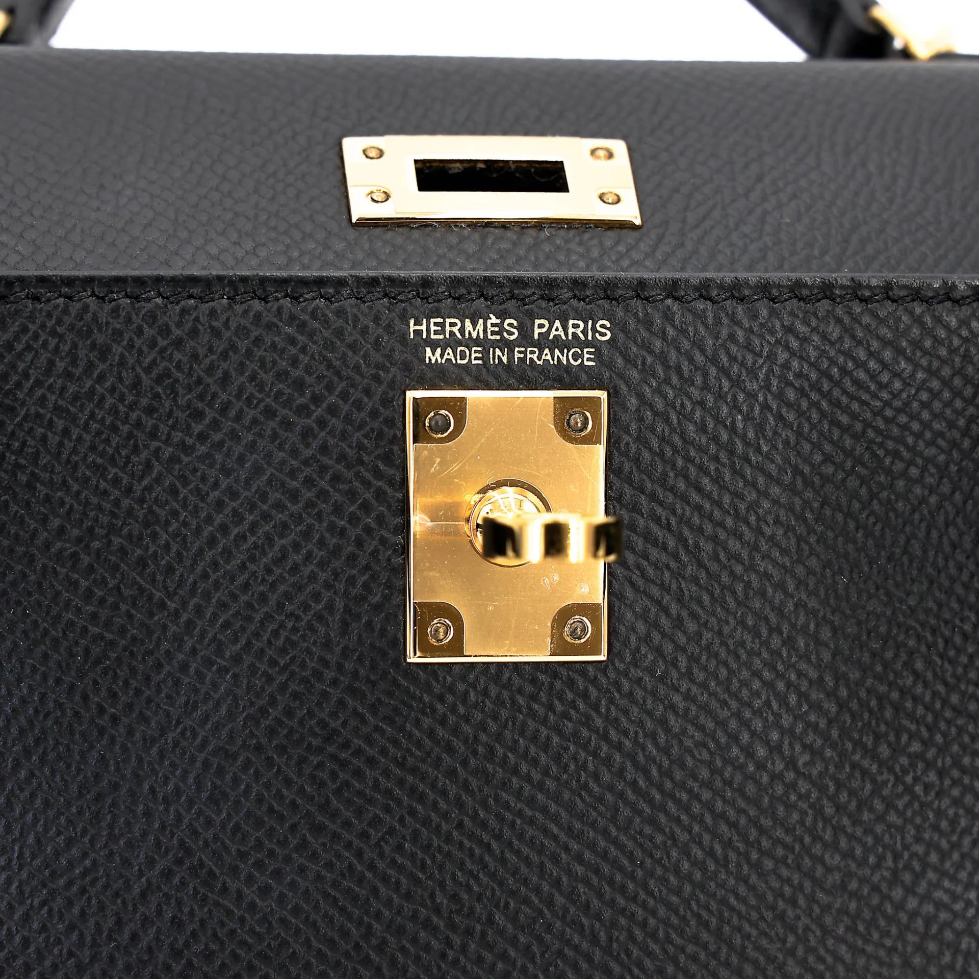 ランク SA HERMÈS エルメス ミニケリー2 ブラック (89) エプソン ゴールド金具 Z刻印 (2021) - 14
