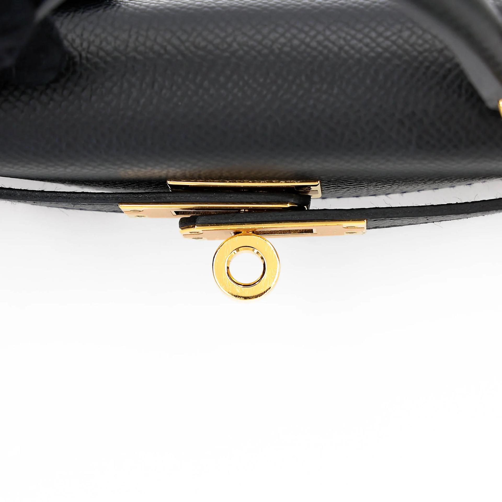ランク SA HERMÈS エルメス ミニケリー2 ブラック (89) エプソン ゴールド金具 Z刻印 (2021) - 10