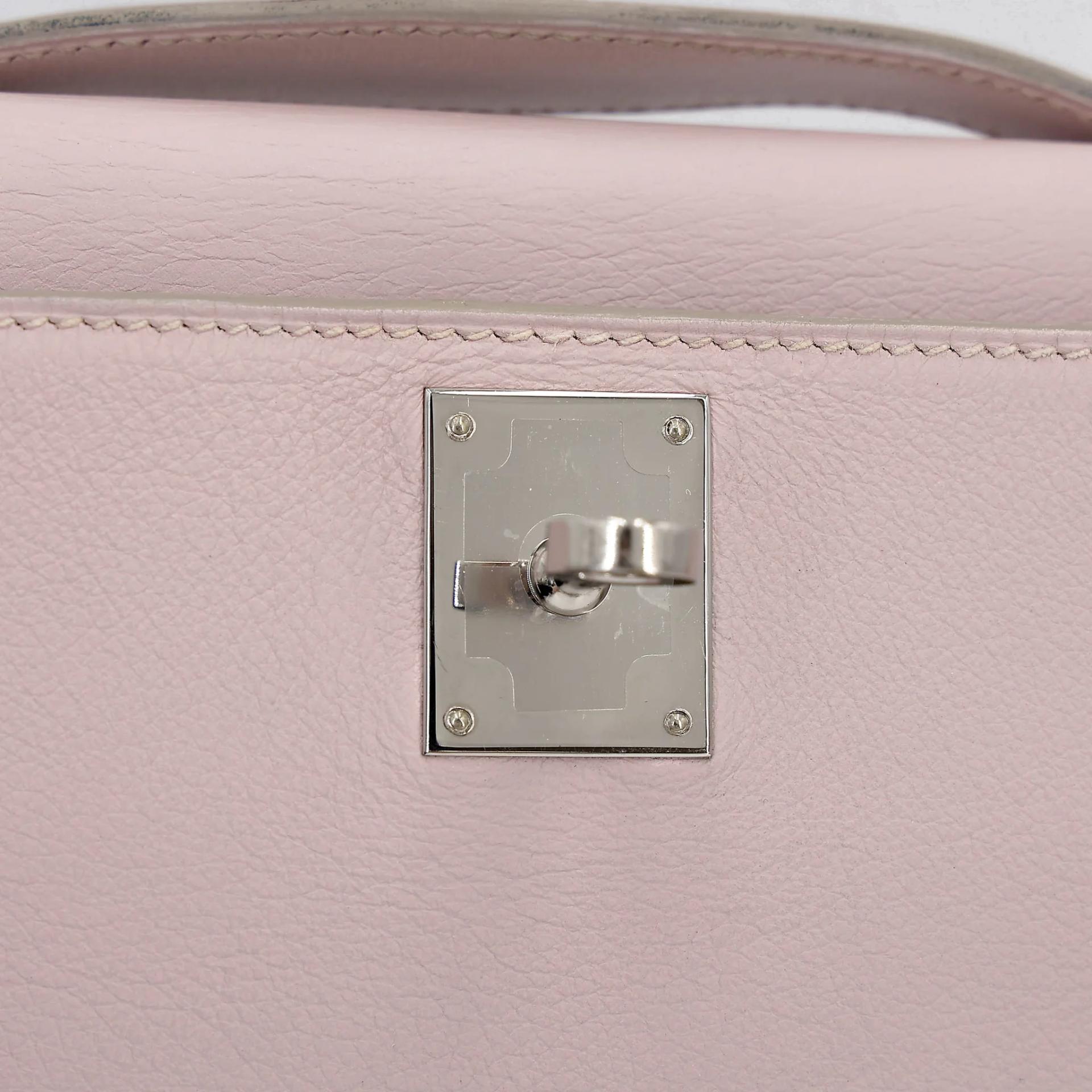 ランク A HERMÈS エルメス ケリー・ロング ローズドラジェ (5U) スイフト シルバー金具 □K刻印 (2007) - 25