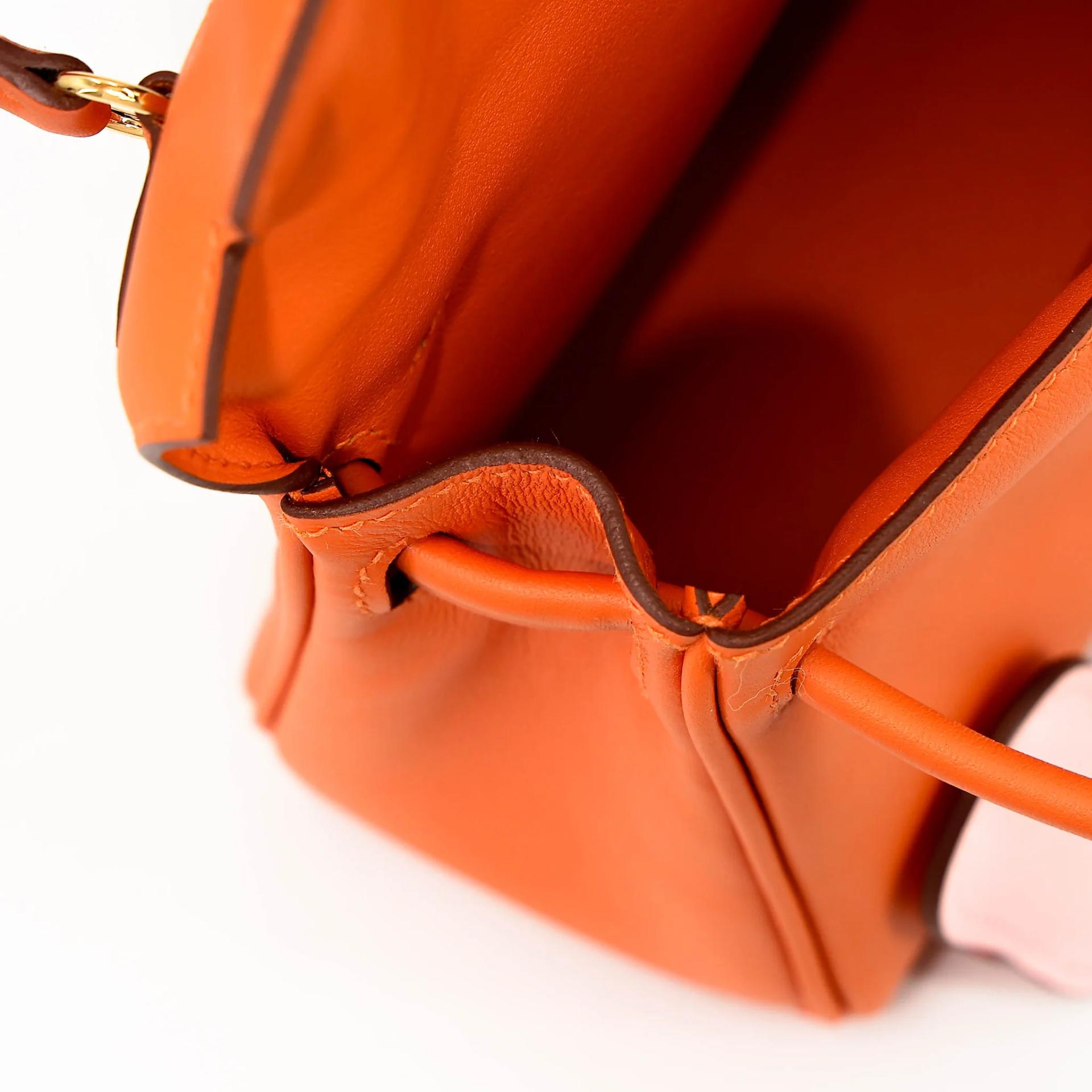 ランク NS 未使用品 HERMÈS エルメス 限定品 ケリードール オレンジ (93) ローズサクラ (3Q) スイフト ゴールド金具 W刻印 (2024) - 17
