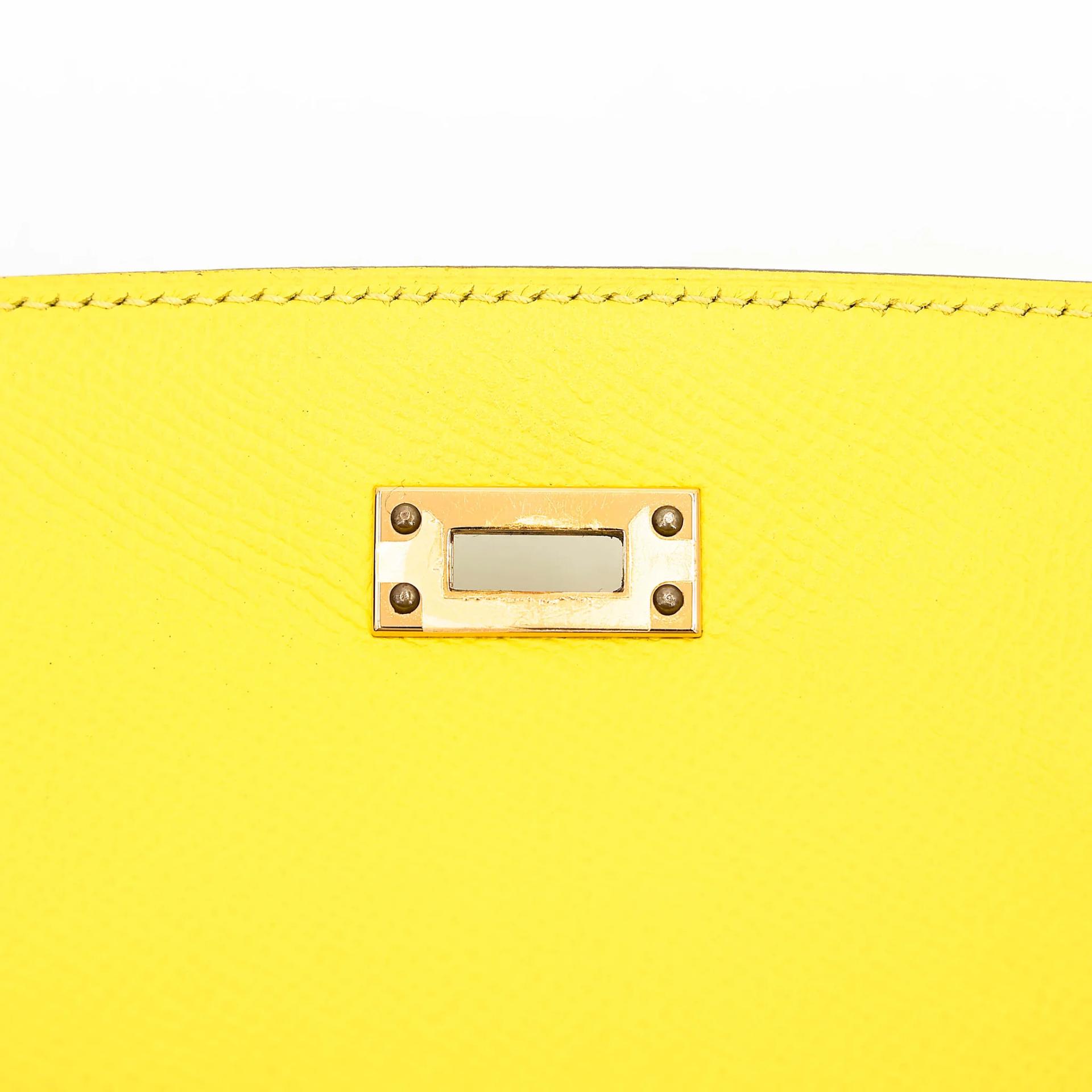 ランク SA HERMÈS エルメス ケリー25 セリエ ライム (9R) エプソン ゴールド金具 C刻印 (2018) - 12