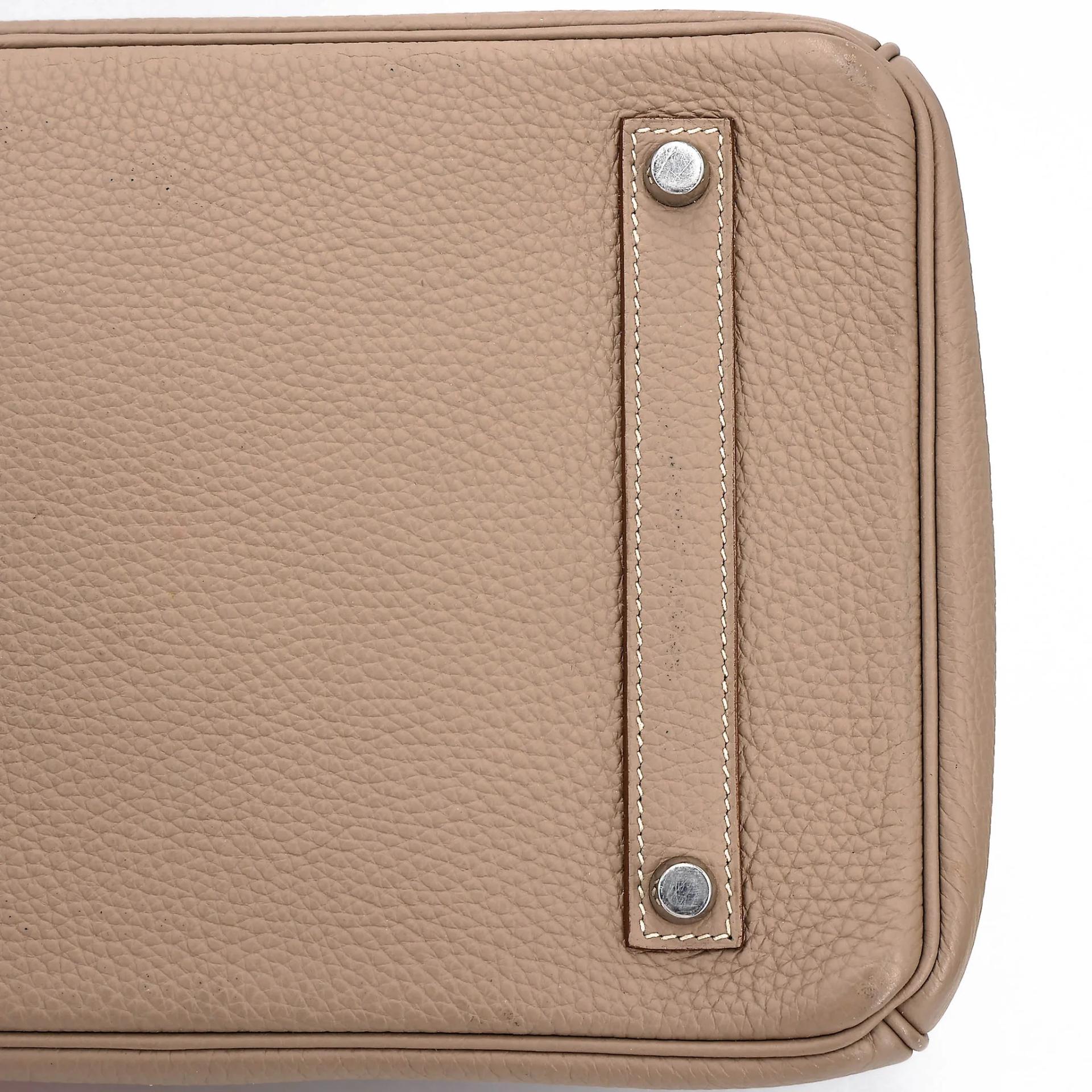 Very Good ( Rank A) HERMÈS Limited Edition Birkin 35 Casaque Gris Tourterelle (81) Sanguine (9M) Moutarde (9U) Clemence Swift Brushed Palladium Square Q (2013) - 10
