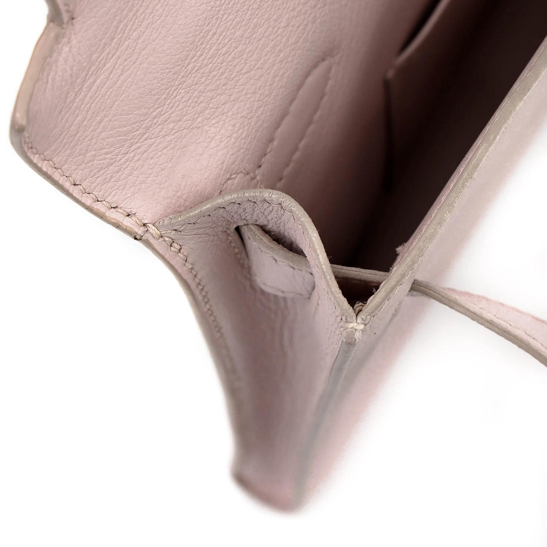 ランク A HERMÈS エルメス ケリー・ロング ローズドラジェ (5U) スイフト シルバー金具 □K刻印 (2007) - 31