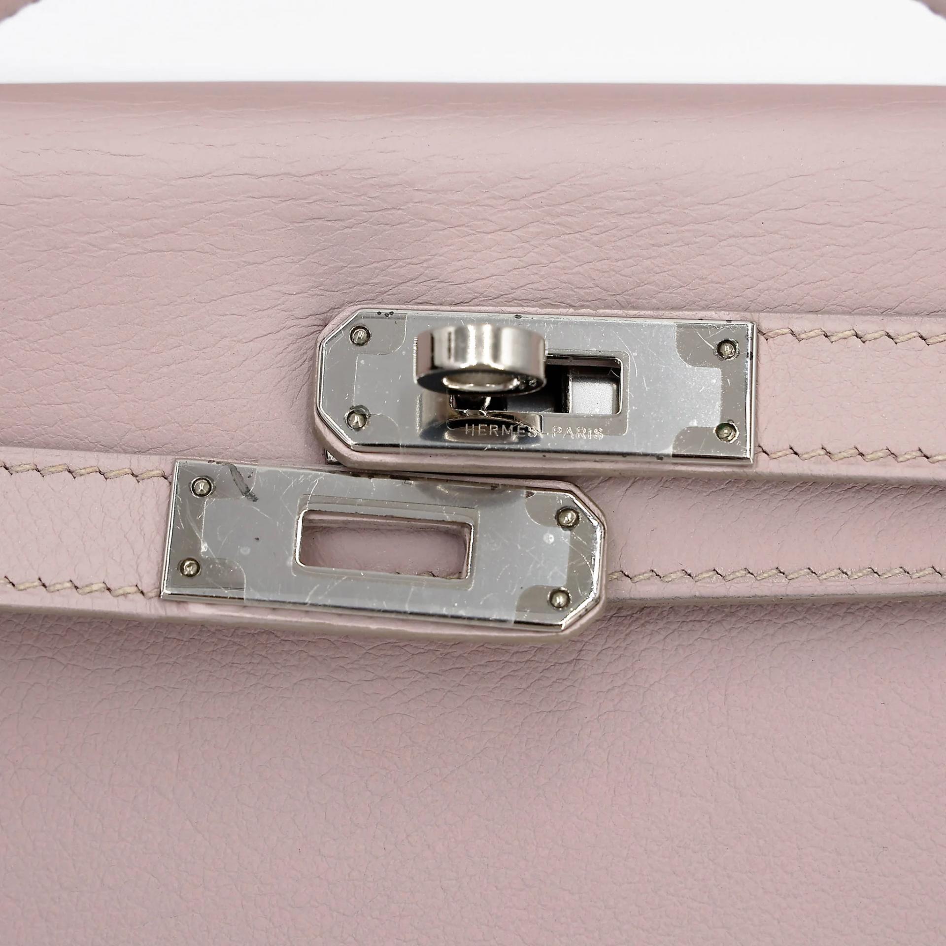 ランク A HERMÈS エルメス ケリー・ロング ローズドラジェ (5U) スイフト シルバー金具 □K刻印 (2007) - 18
