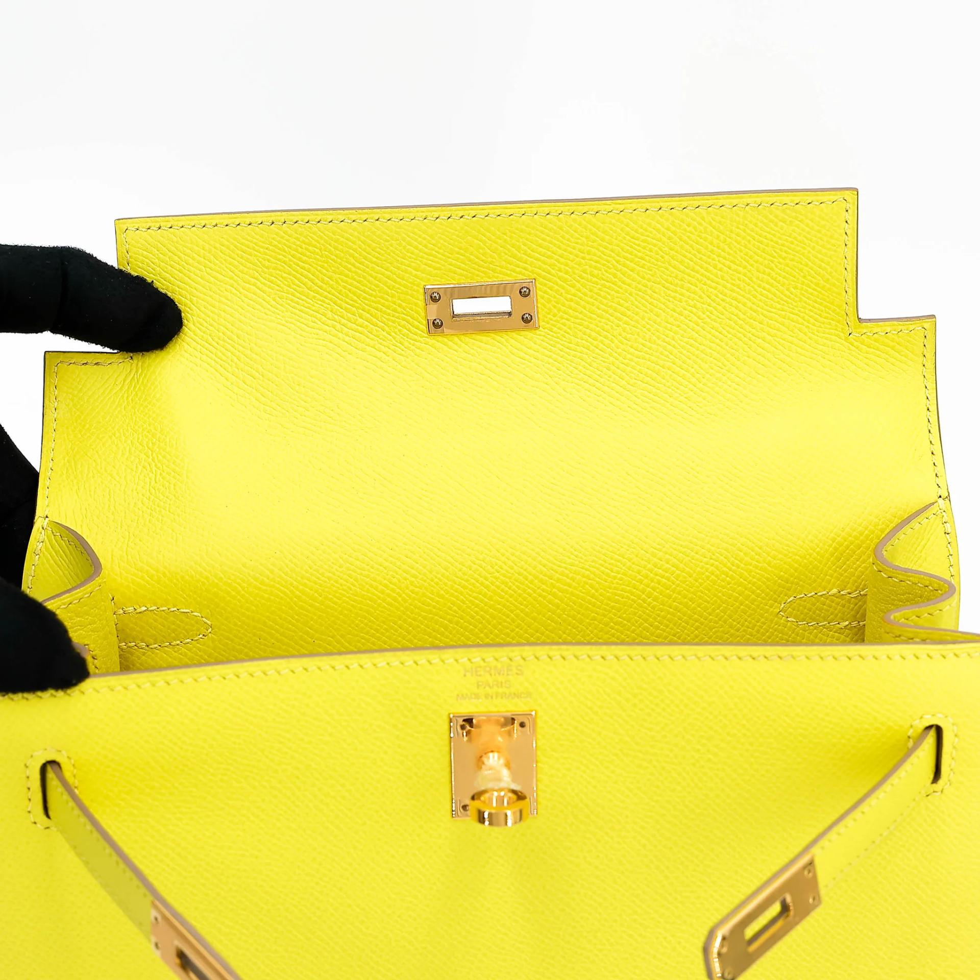 ランク SA HERMÈS エルメス ケリー25 セリエ ライム (9R) エプソン ゴールド金具 C刻印 (2018) - 13