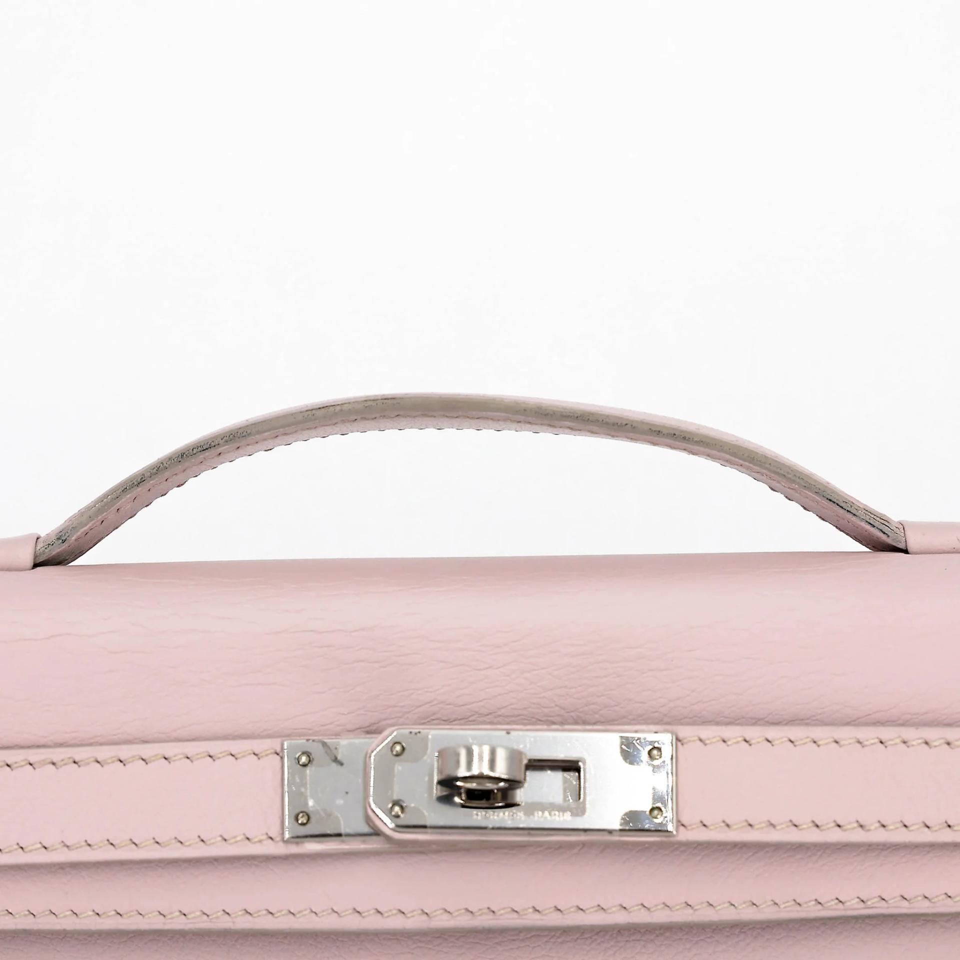 ランク A HERMÈS エルメス ケリー・ロング ローズドラジェ (5U) スイフト シルバー金具 □K刻印 (2007) - 4