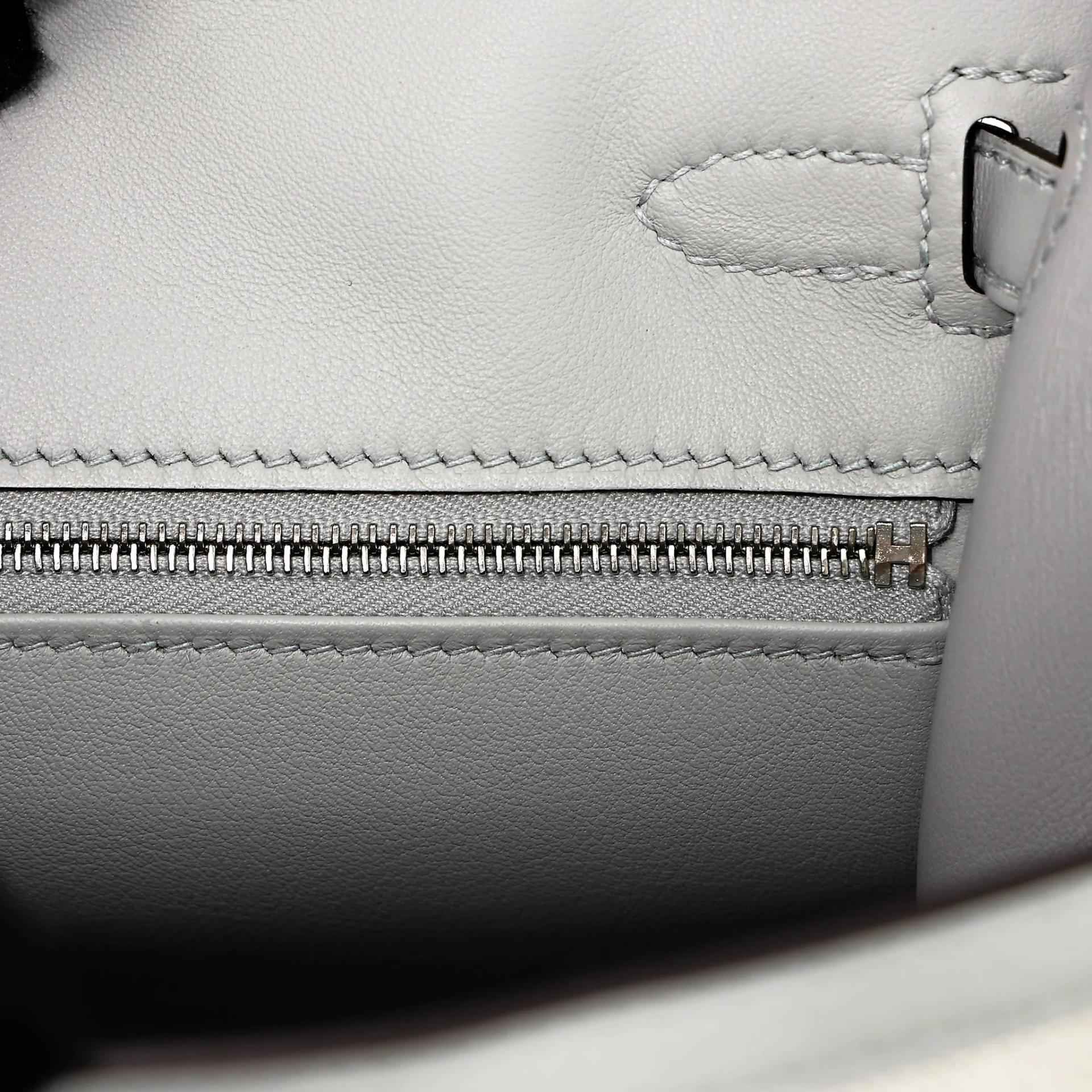 ランク N 新品 HERMÈS エルメス ケリー25 セリエ ブルーグラシエ (8U) トワルアッシュ スイフト シルバー金具 K刻印 (2025) - 16