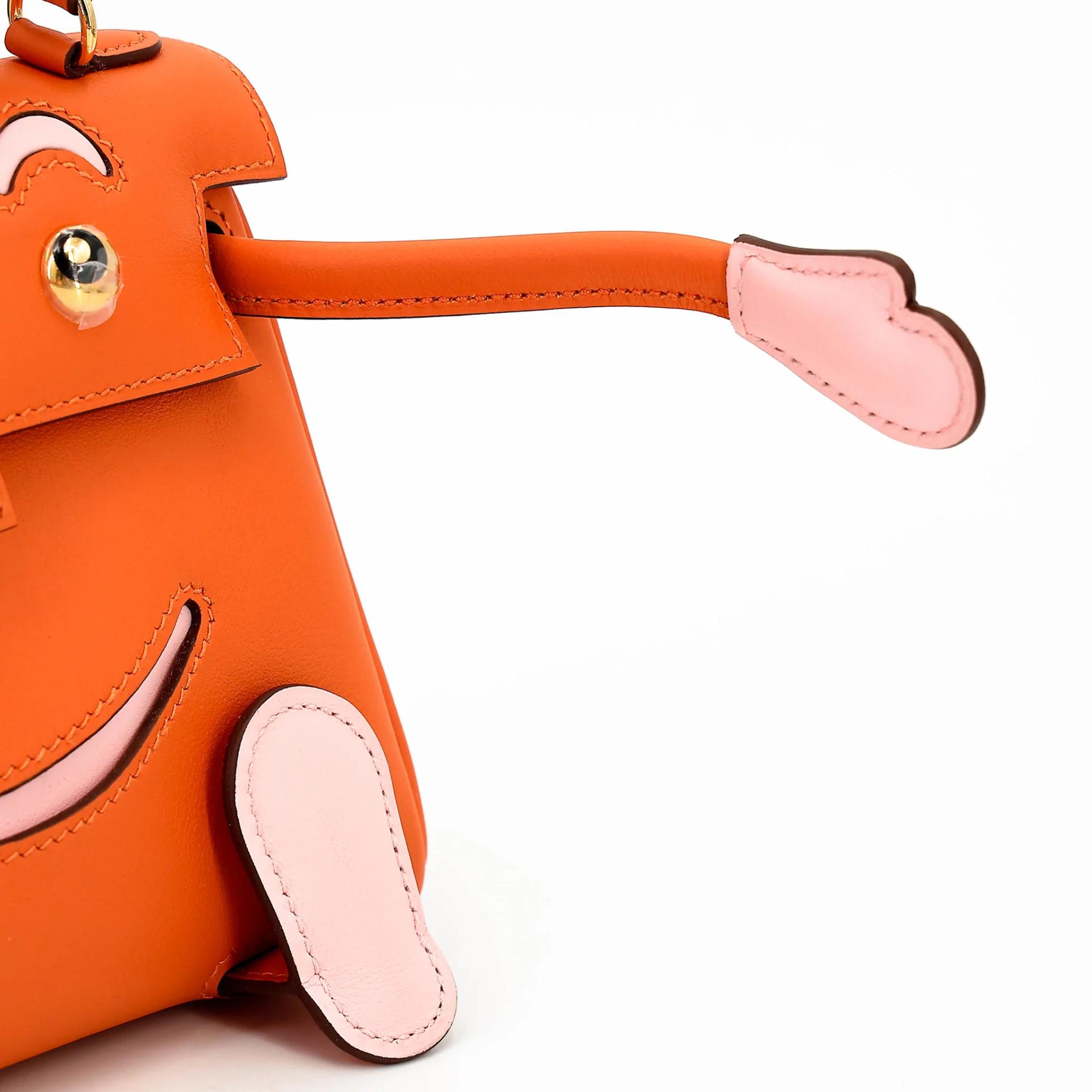 ランク NS 未使用品 HERMÈS エルメス 限定品 ケリードール オレンジ (93) ローズサクラ (3Q) スイフト ゴールド金具 W刻印 (2024) - 14