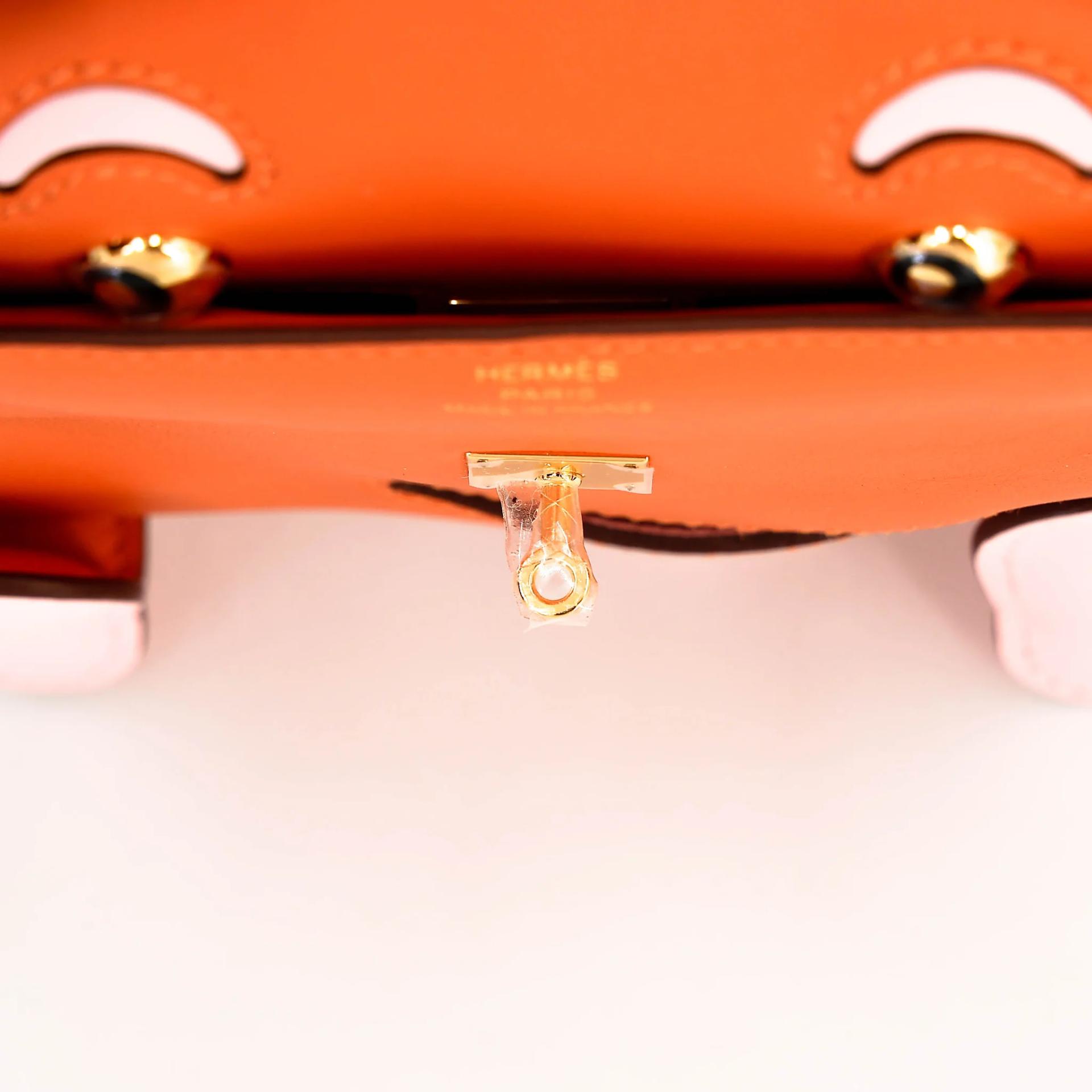ランク NS 未使用品 HERMÈS エルメス 限定品 ケリードール オレンジ (93) ローズサクラ (3Q) スイフト ゴールド金具 W刻印 (2024) - 15