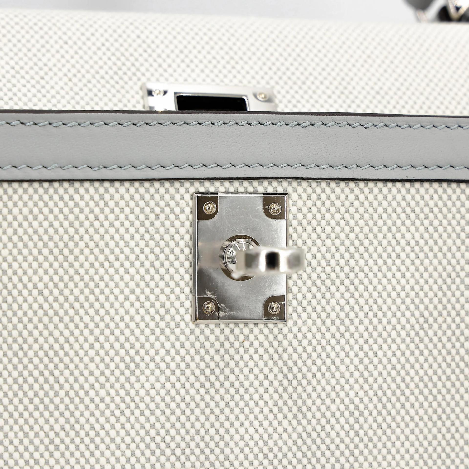 ランク N 新品 HERMÈS エルメス ケリー25 セリエ ブルーグラシエ (8U) トワルアッシュ スイフト シルバー金具 K刻印 (2025) - 13