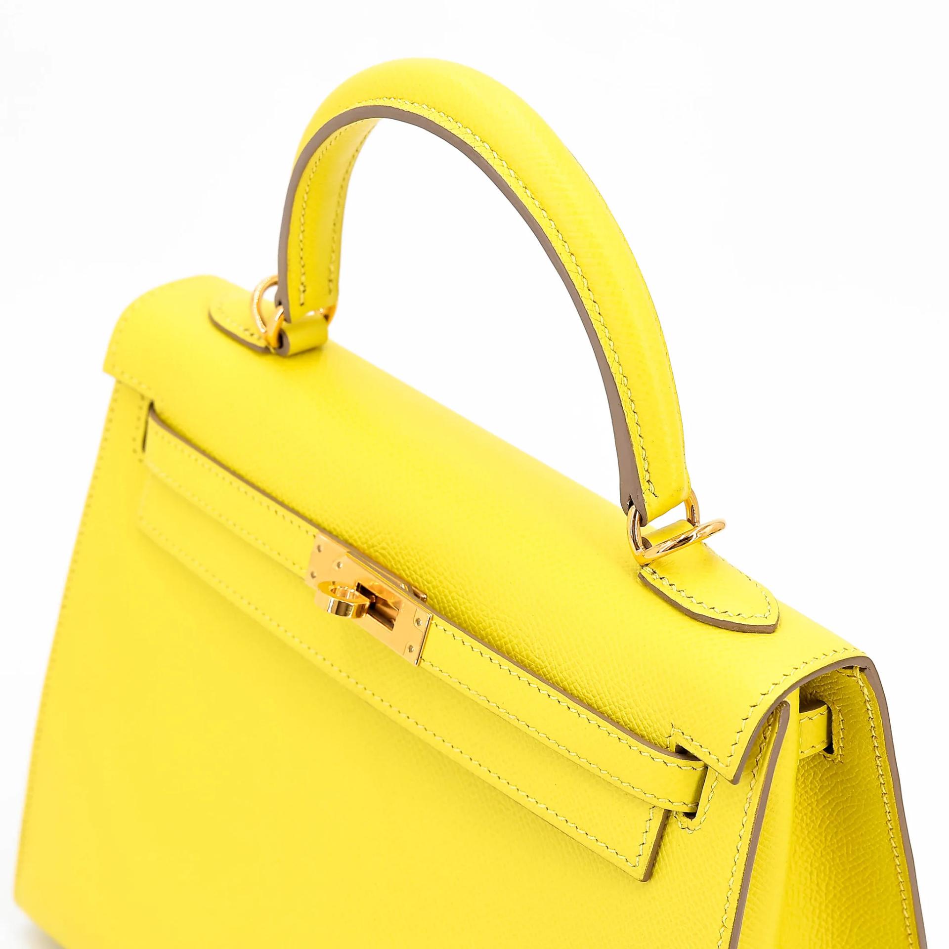 ランク SA HERMÈS エルメス ケリー25 セリエ ライム (9R) エプソン ゴールド金具 C刻印 (2018) - 3