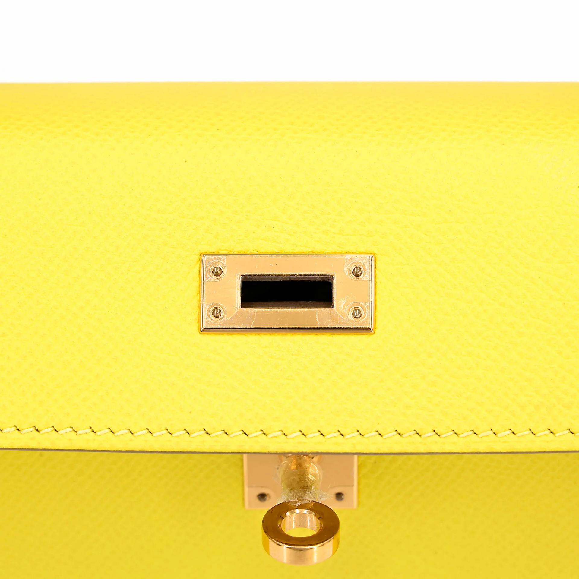 ランク SA HERMÈS エルメス ケリー25 セリエ ライム (9R) エプソン ゴールド金具 C刻印 (2018) - 11