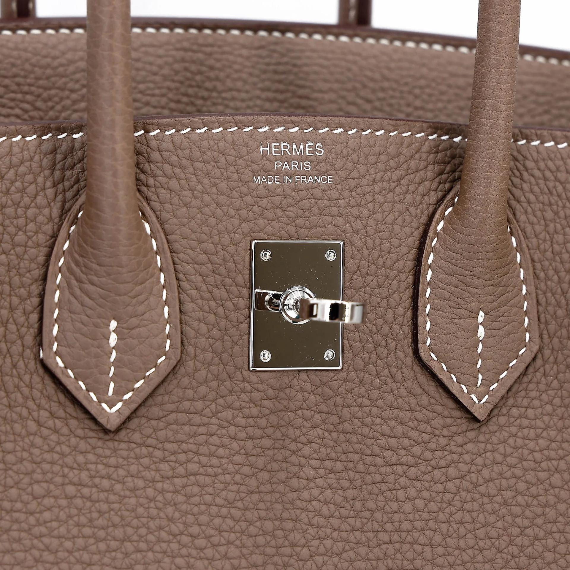 SA超美品 HERMÈS 愛馬仕 Birkin 25 18 大象灰 Etoupe Togo小牛皮 銀扣 Z刻 2021年 - 10