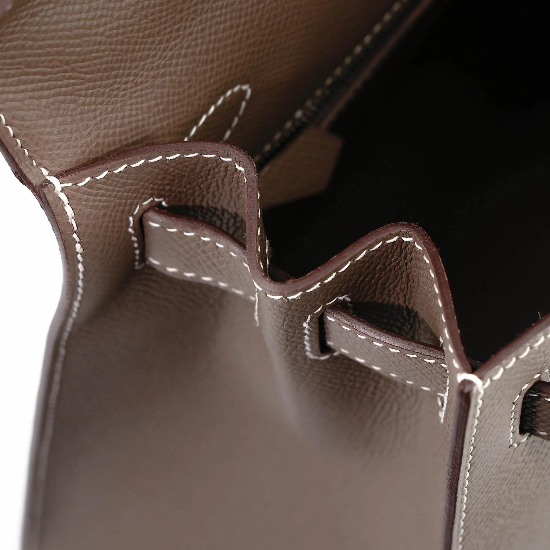 A美品 HERMÈS 愛馬仕 Kelly 28 外縫 18 大象灰 Etoupe Epsom牛皮 銀扣 Y刻 2020年 - 25