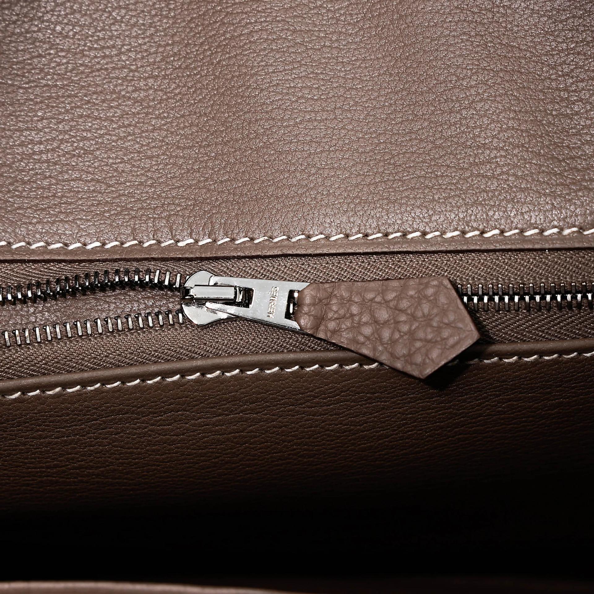 SA超美品 HERMÈS 愛馬仕 Birkin 25 18 大象灰 Etoupe Togo小牛皮 銀扣 Z刻 2021年 - 11
