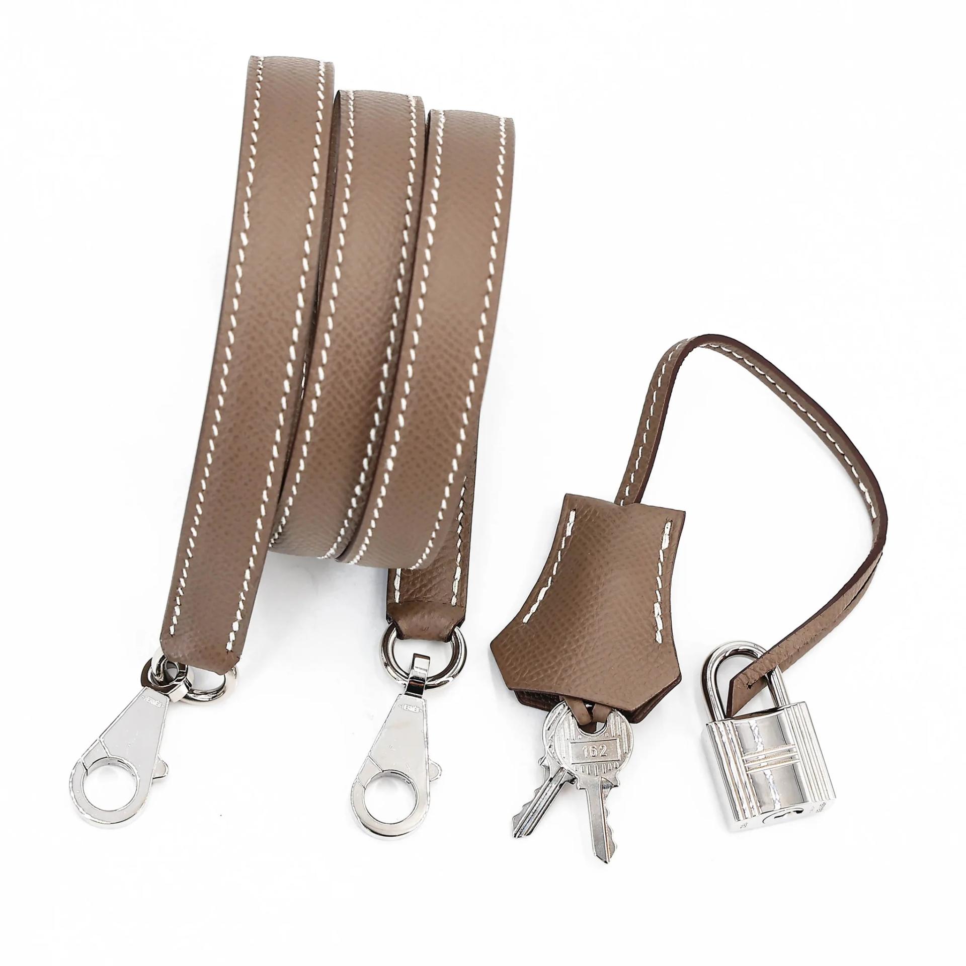 A美品 HERMÈS 愛馬仕 Kelly 28 外縫 18 大象灰 Etoupe Epsom牛皮 銀扣 Y刻 2020年 - 27