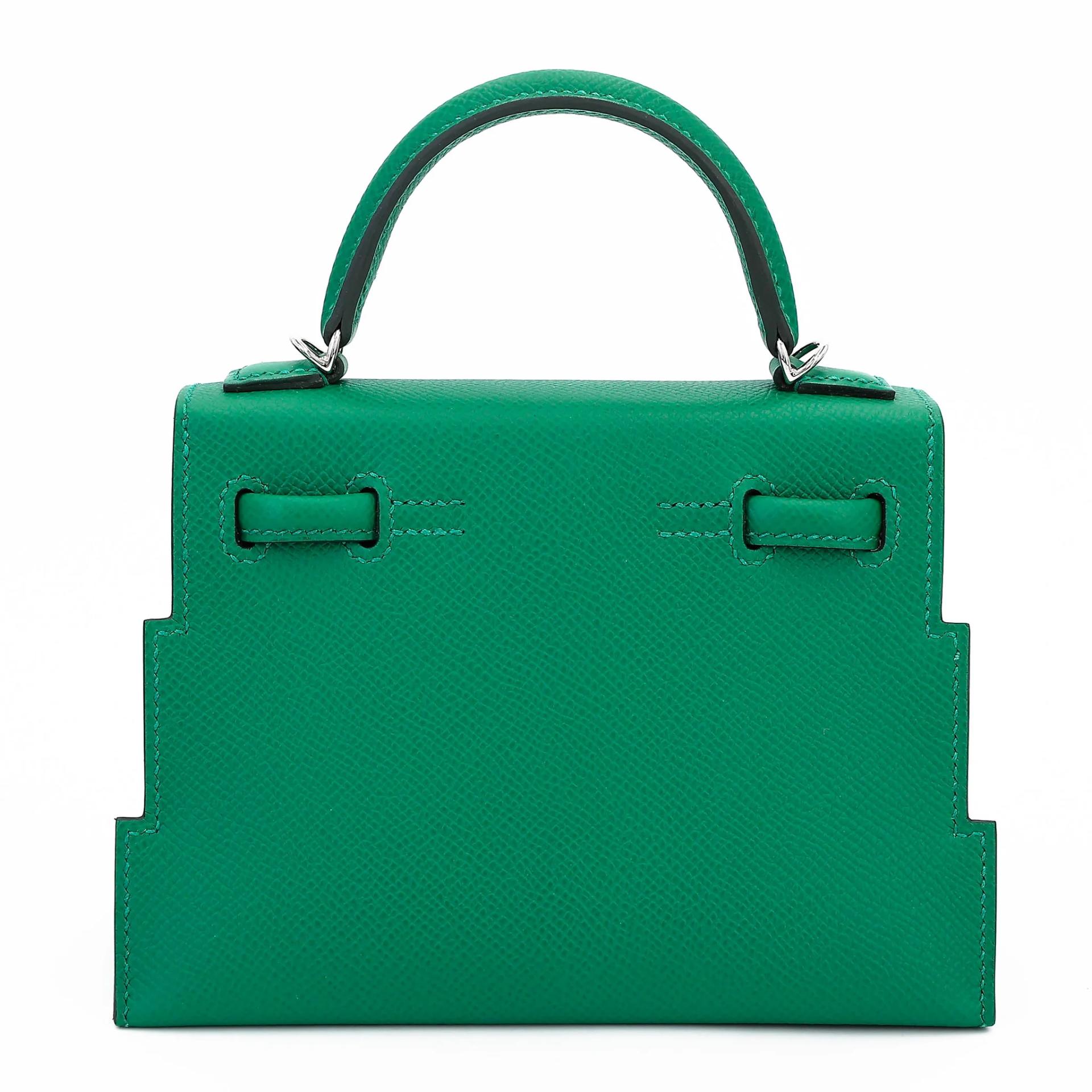未使用保存品 HERMÈS 愛馬仕 限量收藏款 Kelly Doll Picto U4 絲絨綠 Vert Vertigo 37 金棕色 Gold B3 坦桑尼亞藍 Bleu Zanzibar H0 Gris misty 霧霾灰 Epsom牛皮 銀扣 W刻 2024年 - 2