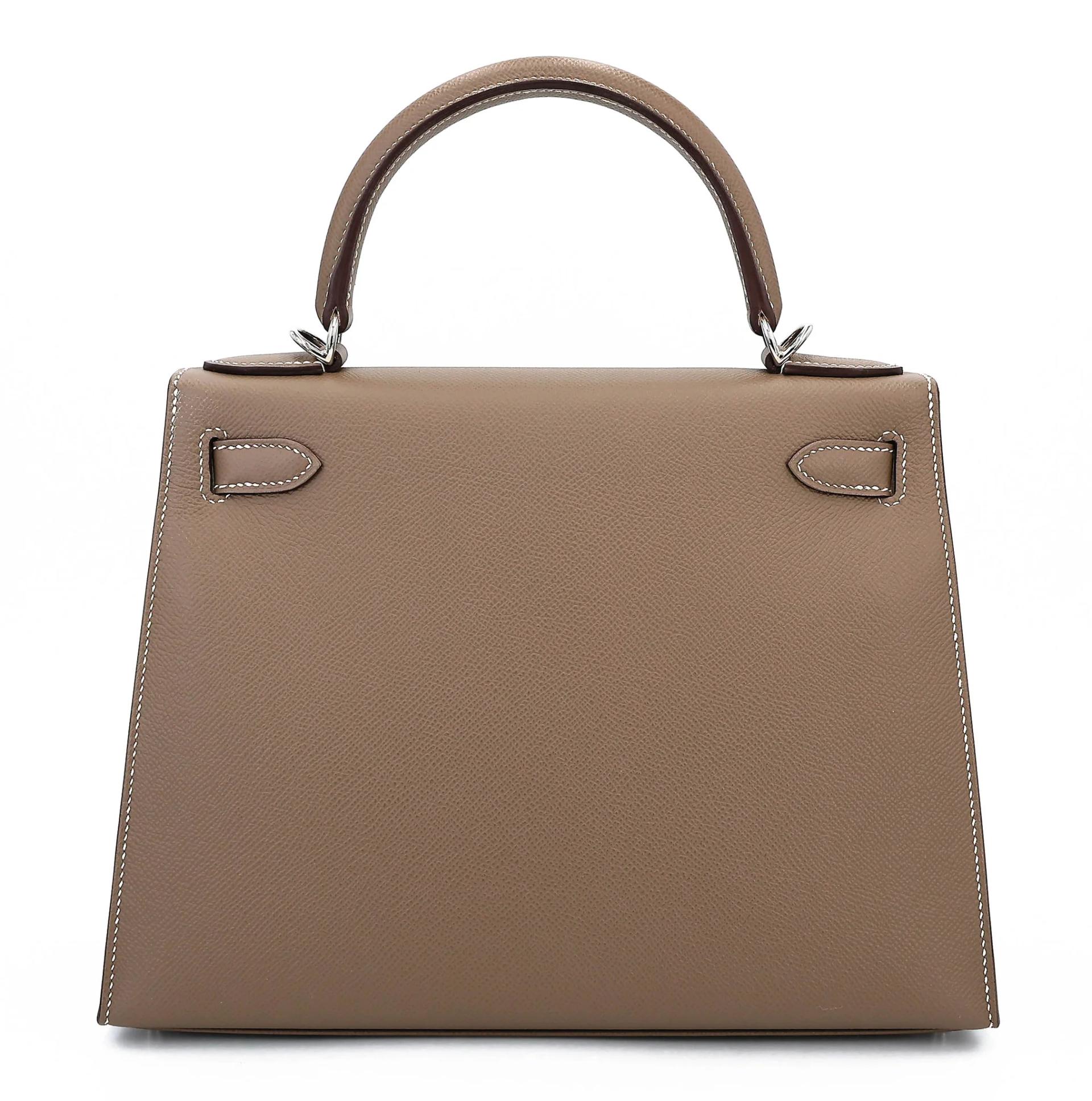 A美品 HERMÈS 愛馬仕 Kelly 28 外縫 18 大象灰 Etoupe Epsom牛皮 銀扣 Y刻 2020年 - 2