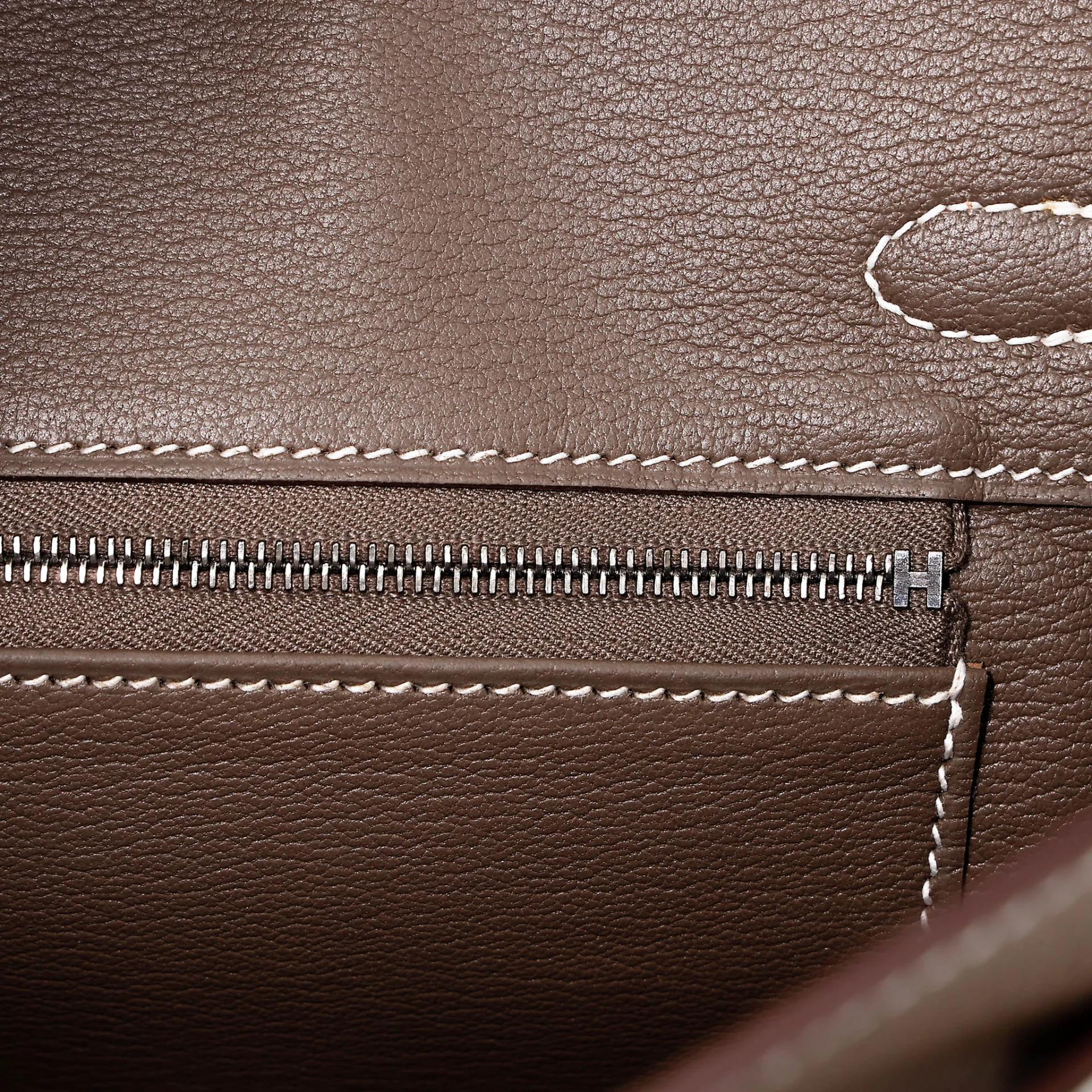 SA超美品 HERMÈS 愛馬仕 Birkin 25 18 大象灰 Etoupe Togo小牛皮 銀扣 Z刻 2021年 - 12