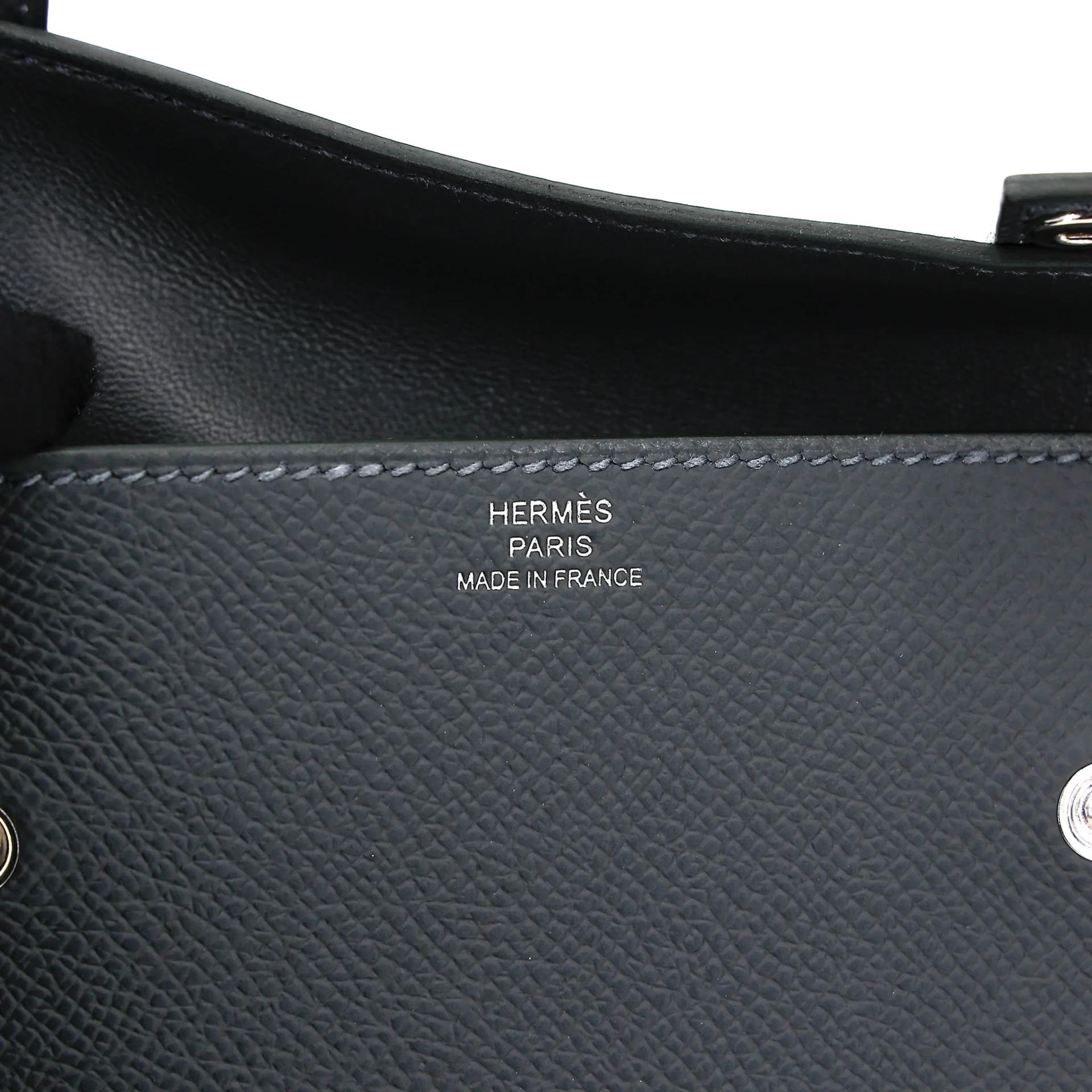 未使用保存品 HERMÈS 愛馬仕 限量收藏款 Kelly Doll Picto U4 絲絨綠 Vert Vertigo 37 金棕色 Gold B3 坦桑尼亞藍 Bleu Zanzibar H0 Gris misty 霧霾灰 Epsom牛皮 銀扣 W刻 2024年 - 33