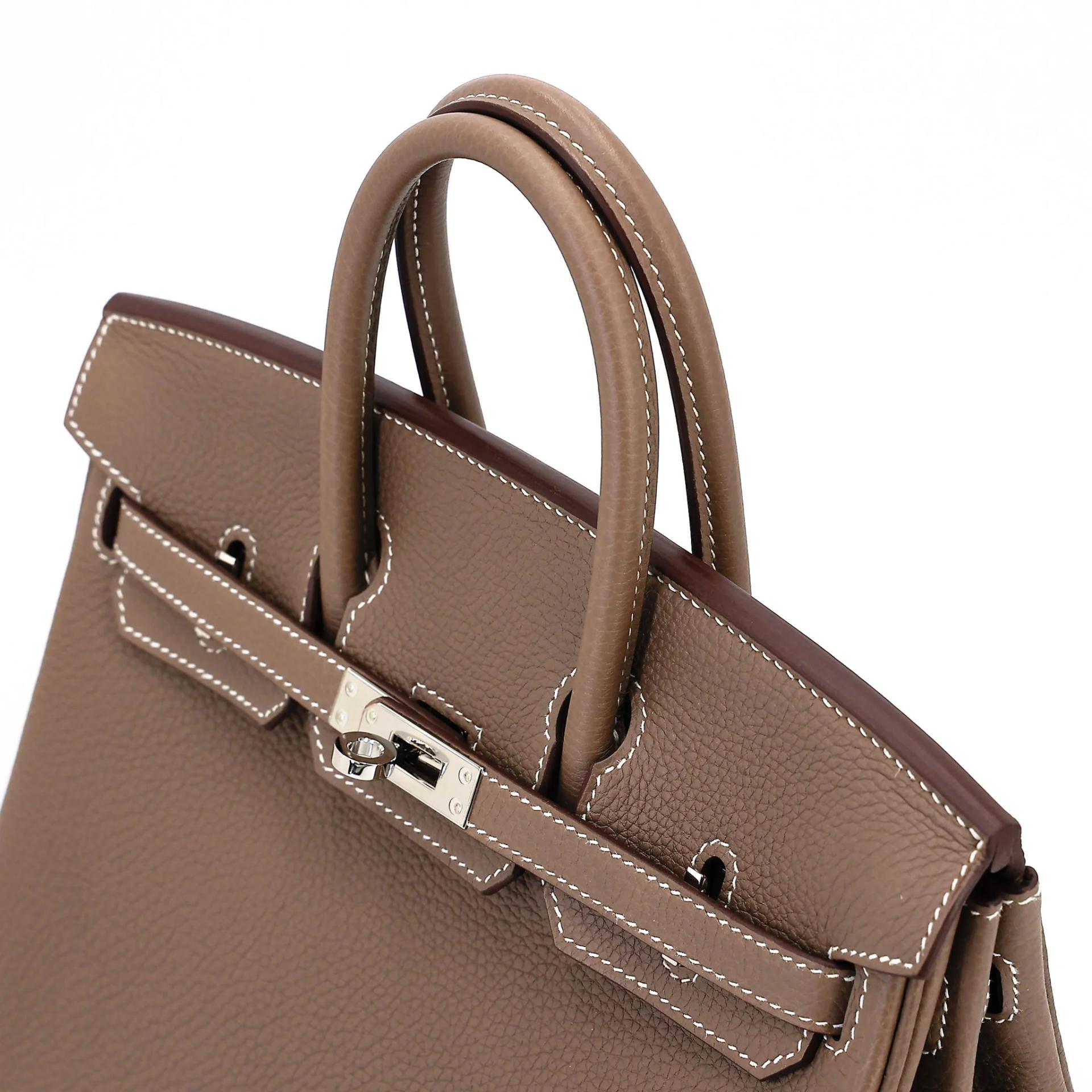 SA超美品 HERMÈS 愛馬仕 Birkin 25 18 大象灰 Etoupe Togo小牛皮 銀扣 Z刻 2021年 - 3