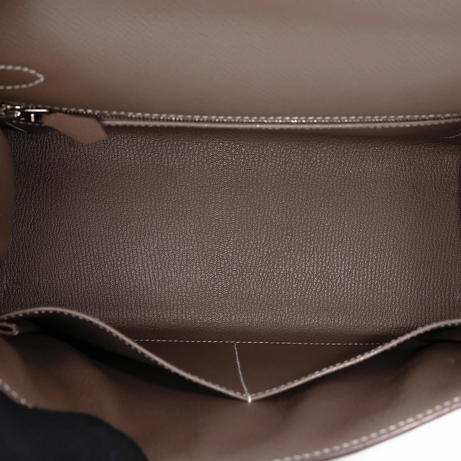 A美品 HERMÈS 愛馬仕 Kelly 28 外縫 18 大象灰 Etoupe Epsom牛皮 銀扣 Y刻 2020年 - 26