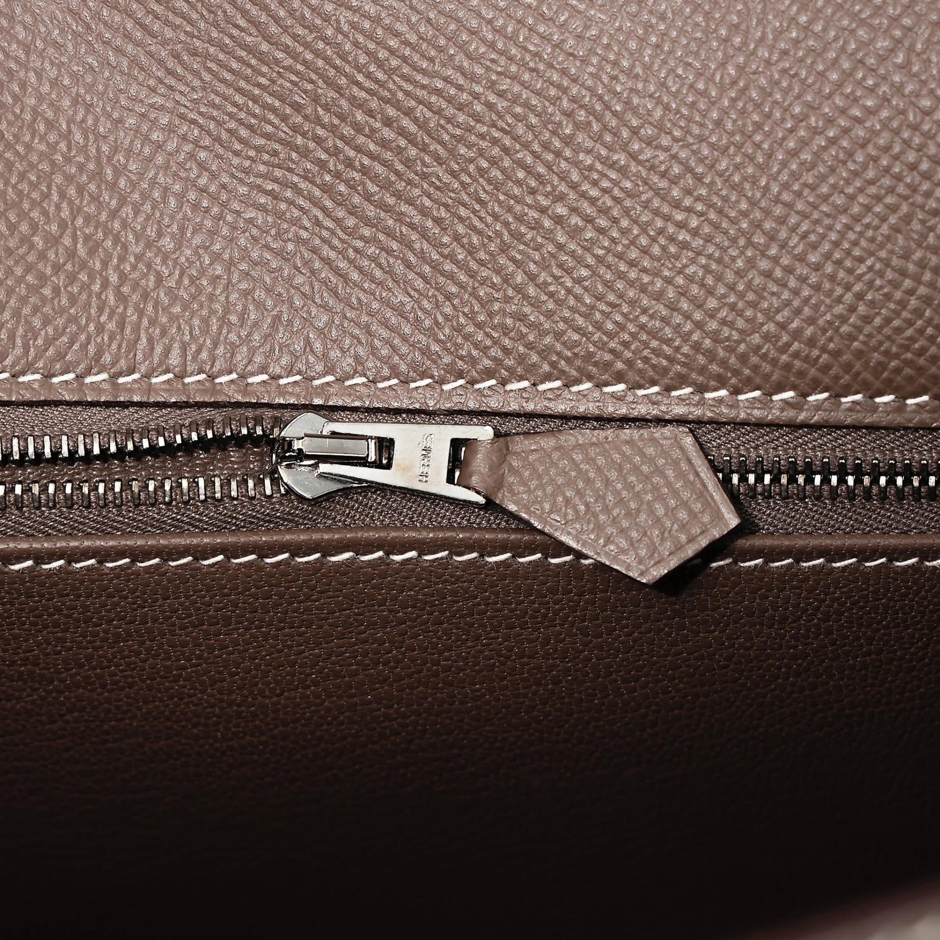A美品 HERMÈS 愛馬仕 Kelly 28 外縫 18 大象灰 Etoupe Epsom牛皮 銀扣 Y刻 2020年 - 21