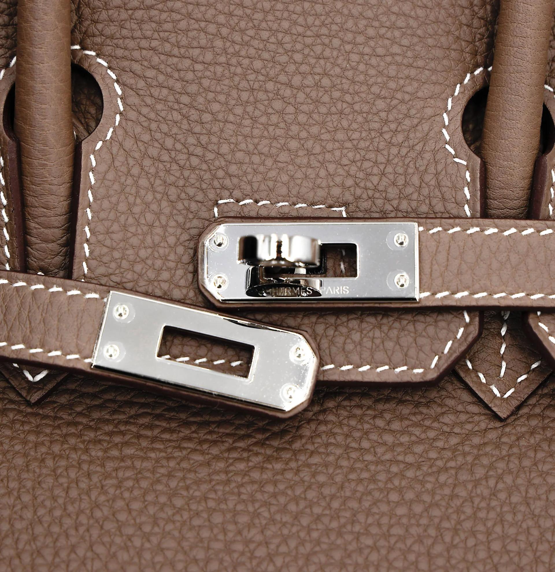 SA超美品 HERMÈS 愛馬仕 Birkin 25 18 大象灰 Etoupe Togo小牛皮 銀扣 Z刻 2021年 - 8