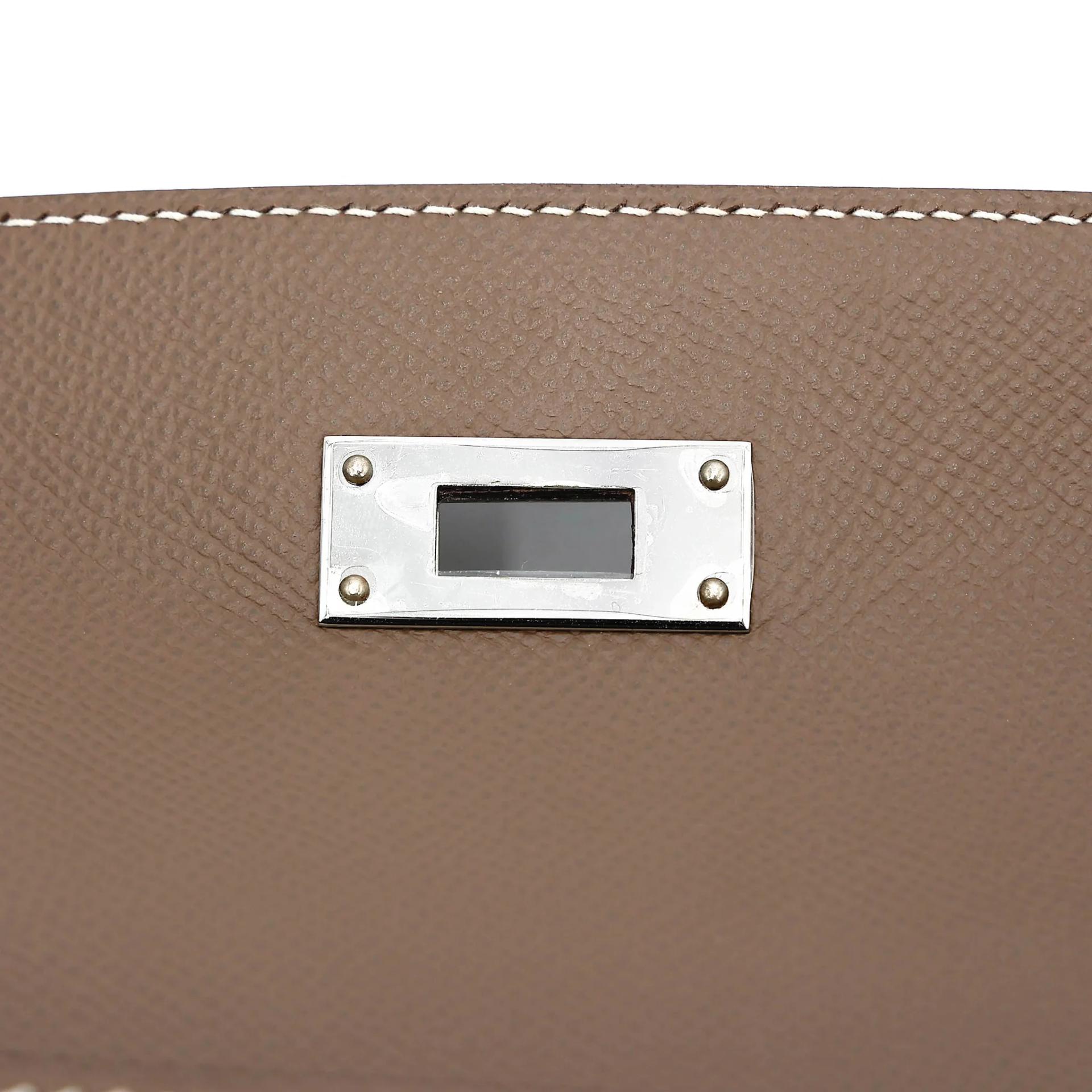 A美品 HERMÈS 愛馬仕 Kelly 28 外縫 18 大象灰 Etoupe Epsom牛皮 銀扣 Y刻 2020年 - 18