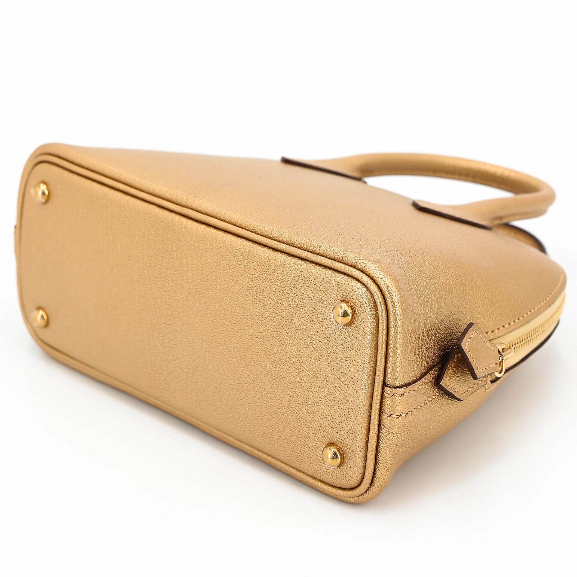 Brand New ( Rank N ) HERMÈS Mini Bolide 1923 Dore (Y9) Chevre Gold hardware G (2026) - 6