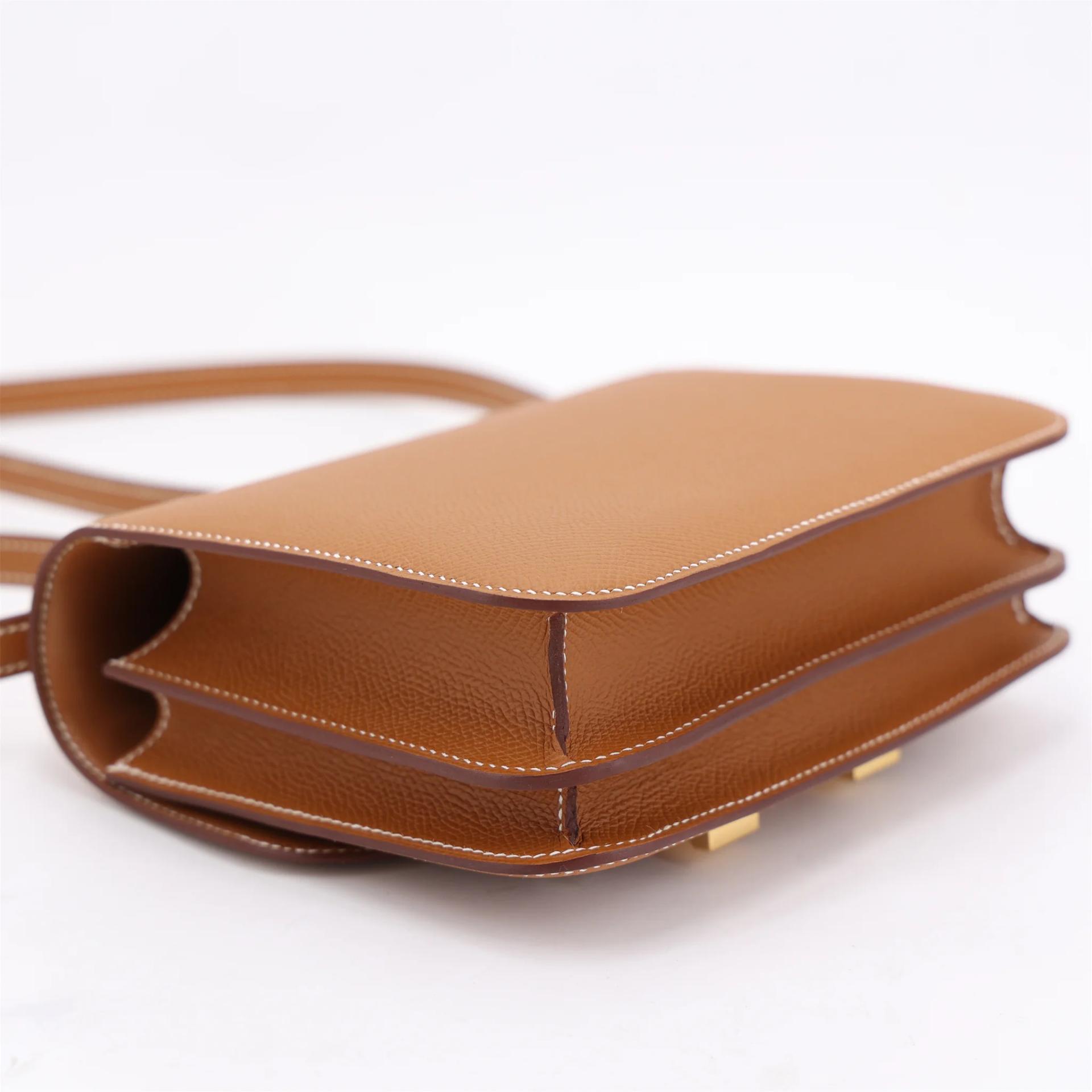 Brand New ( Rank N ) HERMÈS Constance Mini Gold (37) Epsom Gold hardware G (2026) - 6