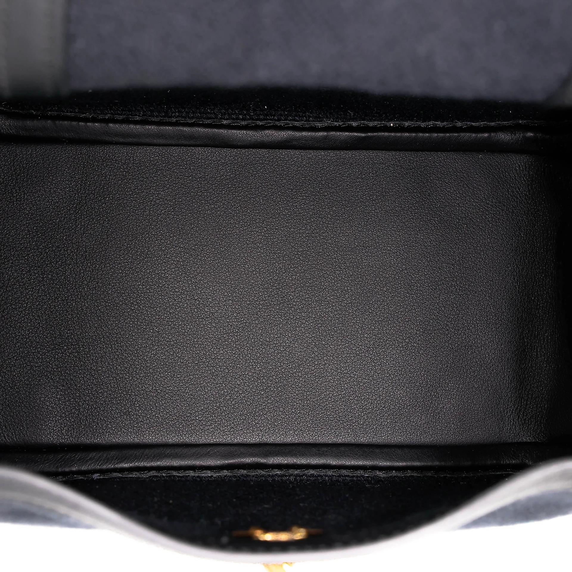 Brand New ( Rank N ) HERMÈS Mini Lindy II Noir (89) Swift Toile H canvas Gold hardware G (2026) - 16