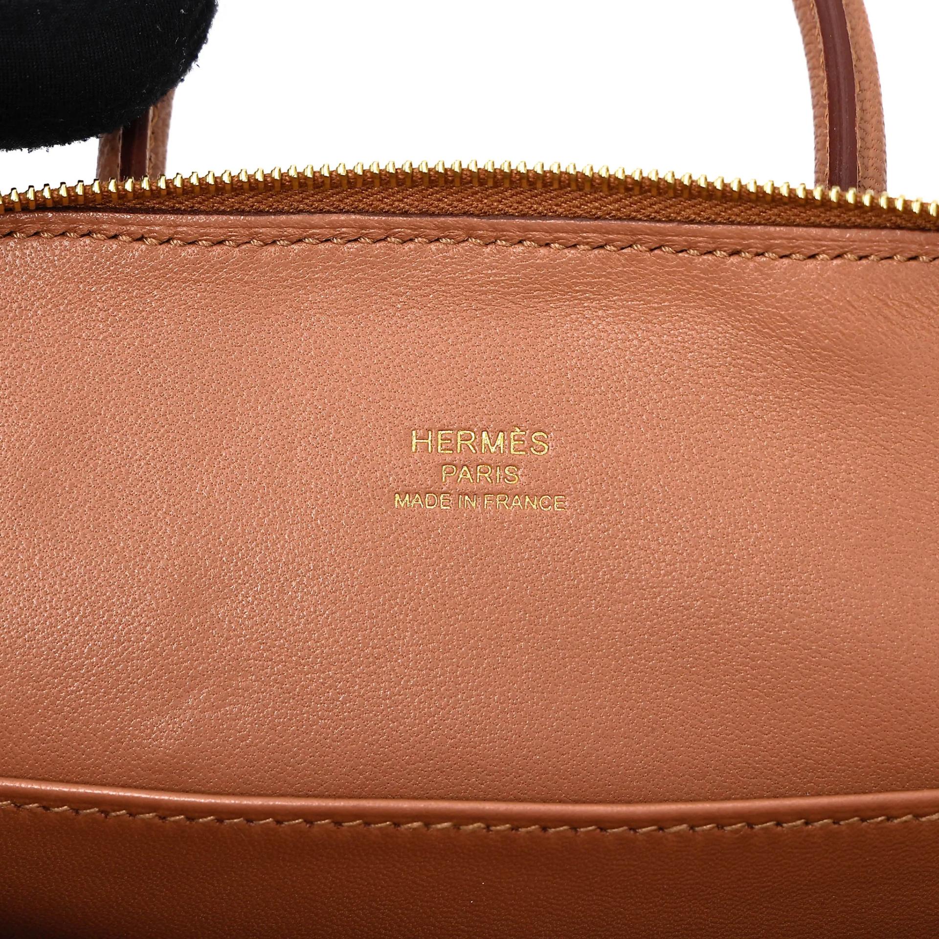 Unused ( Rank NS ) HERMÈS Mini Bolide 1923 Quebracho (2J) Chevre Gold hardware U (2022) - 10