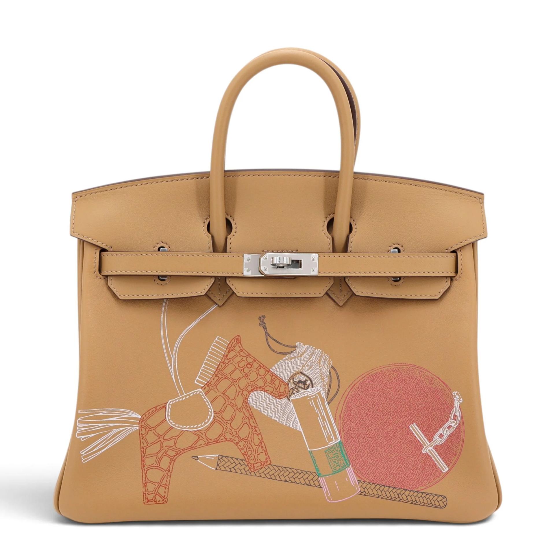Birkin 25 In & Out Biscuit (4B)