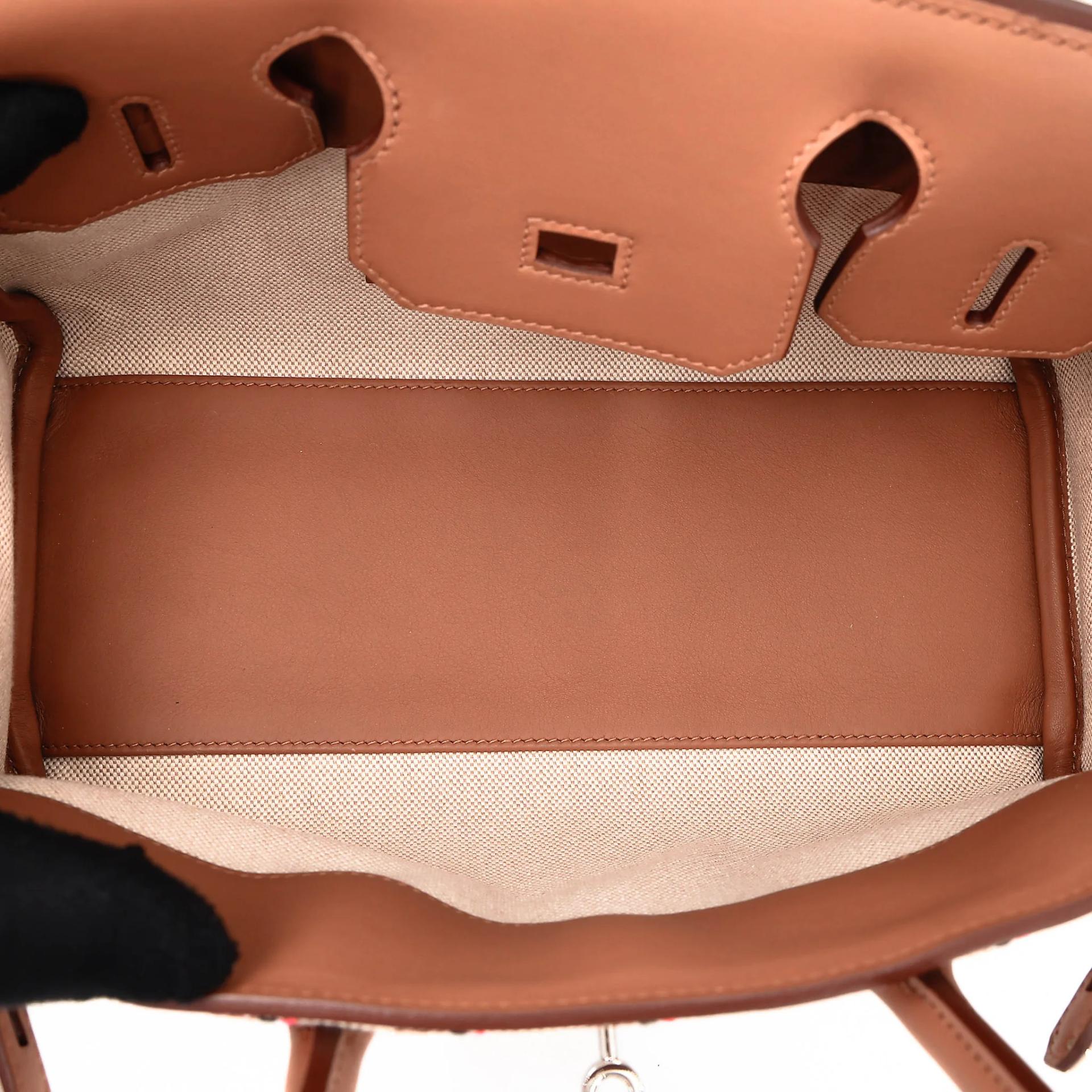 Excellent ( Rank SA ) HERMÈS Birkin Shoulder Light 29 Gold (37) Toile H canvas Swift Palladium hardware K (2025) - 14