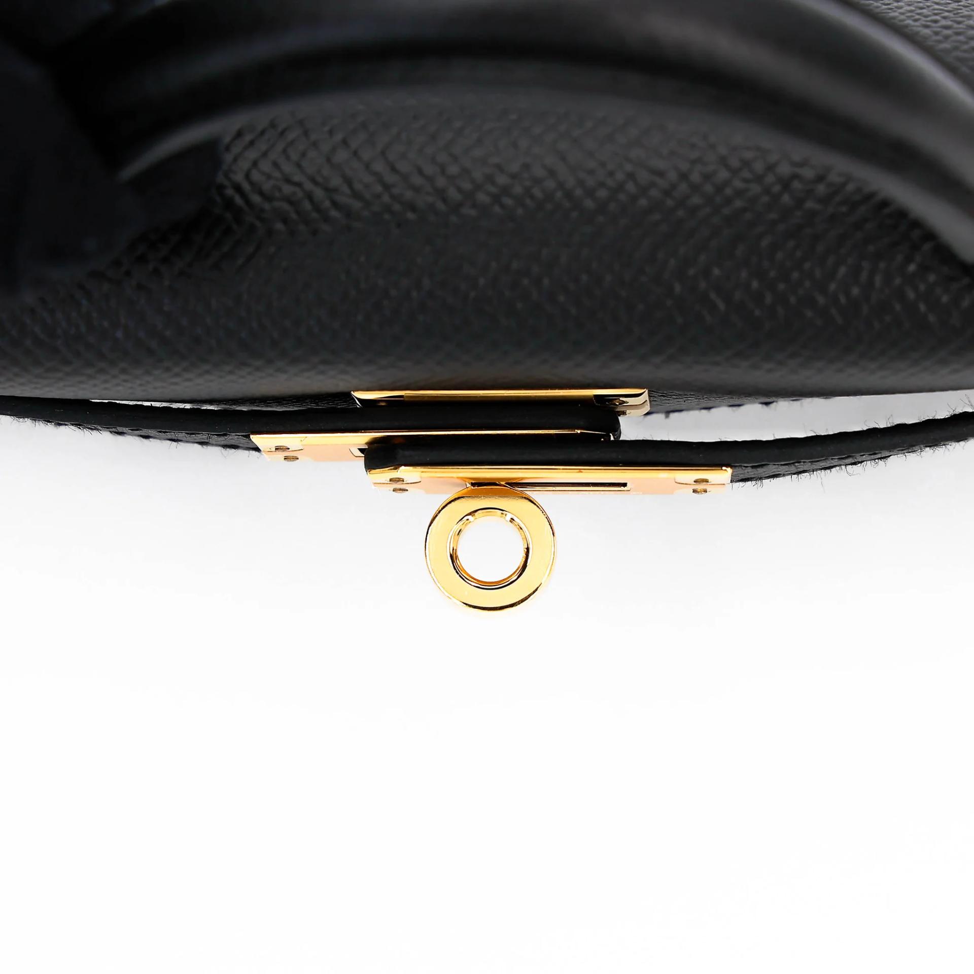 Excellent ( Rank SA ) HERMÈS Mini Kelly II Noir (89) Epsom Gold hardware W (2024) - 10
