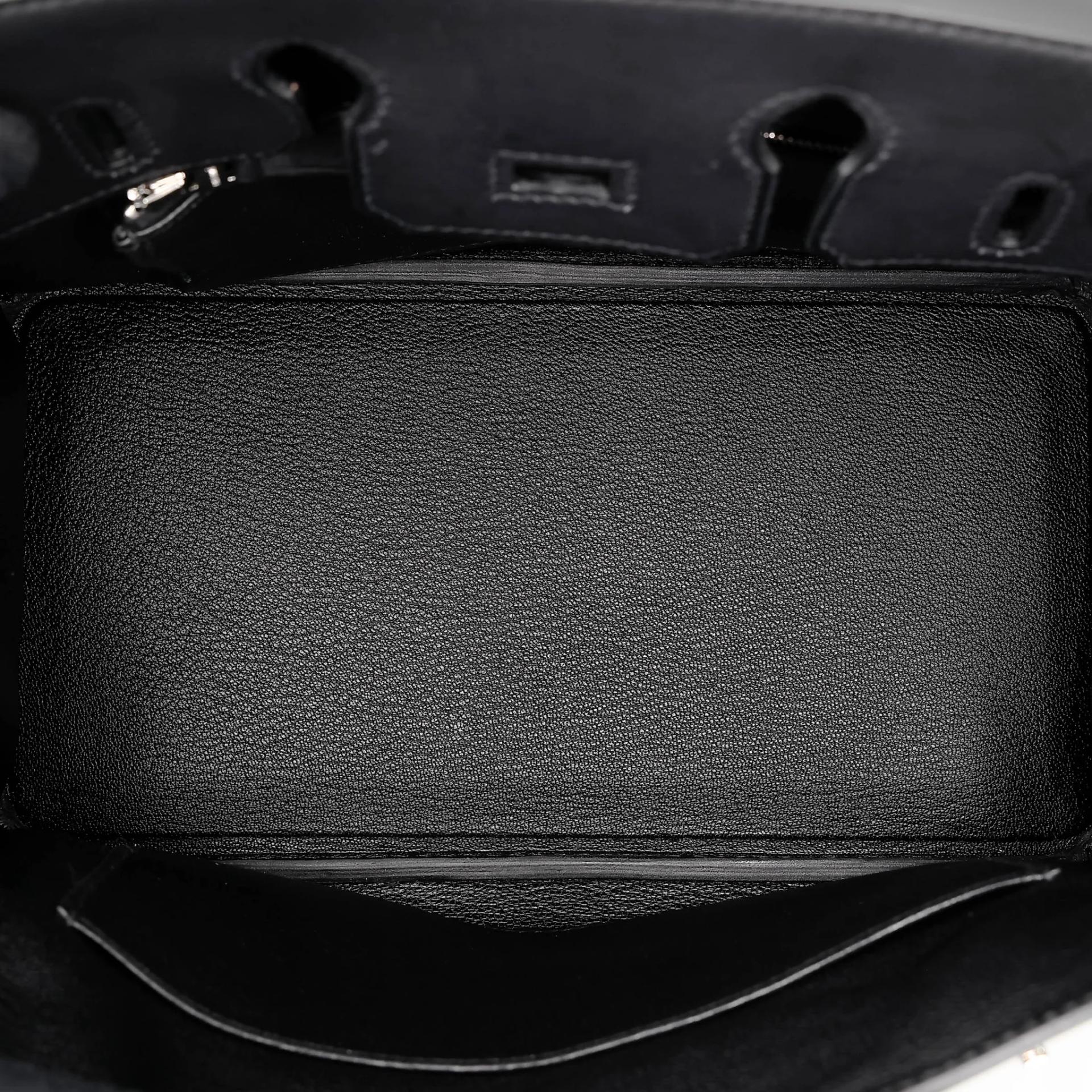 Excellent ( Rank SA ) HERMÈS Limited Edition Birkin 25 Rock Noir (89) Volupto calfskin Palladium hardware W (2024) - 25