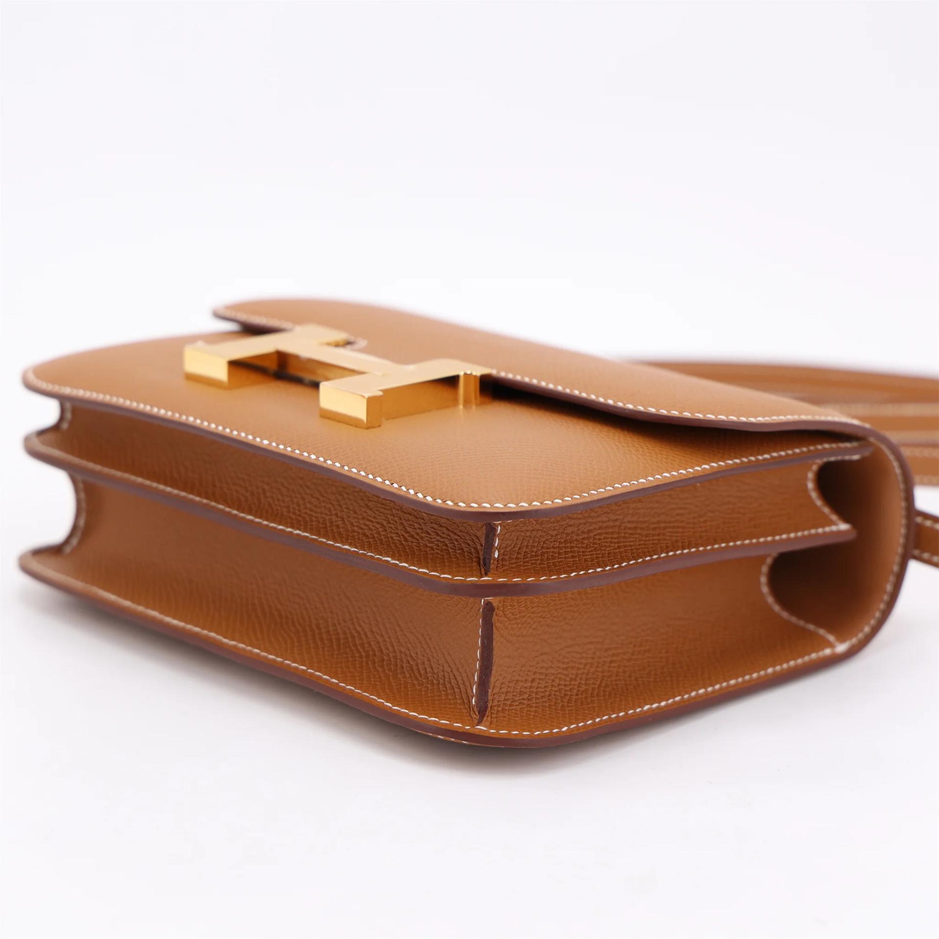 Brand New ( Rank N ) HERMÈS Constance Mini Gold (37) Epsom Gold hardware G (2026) - 5