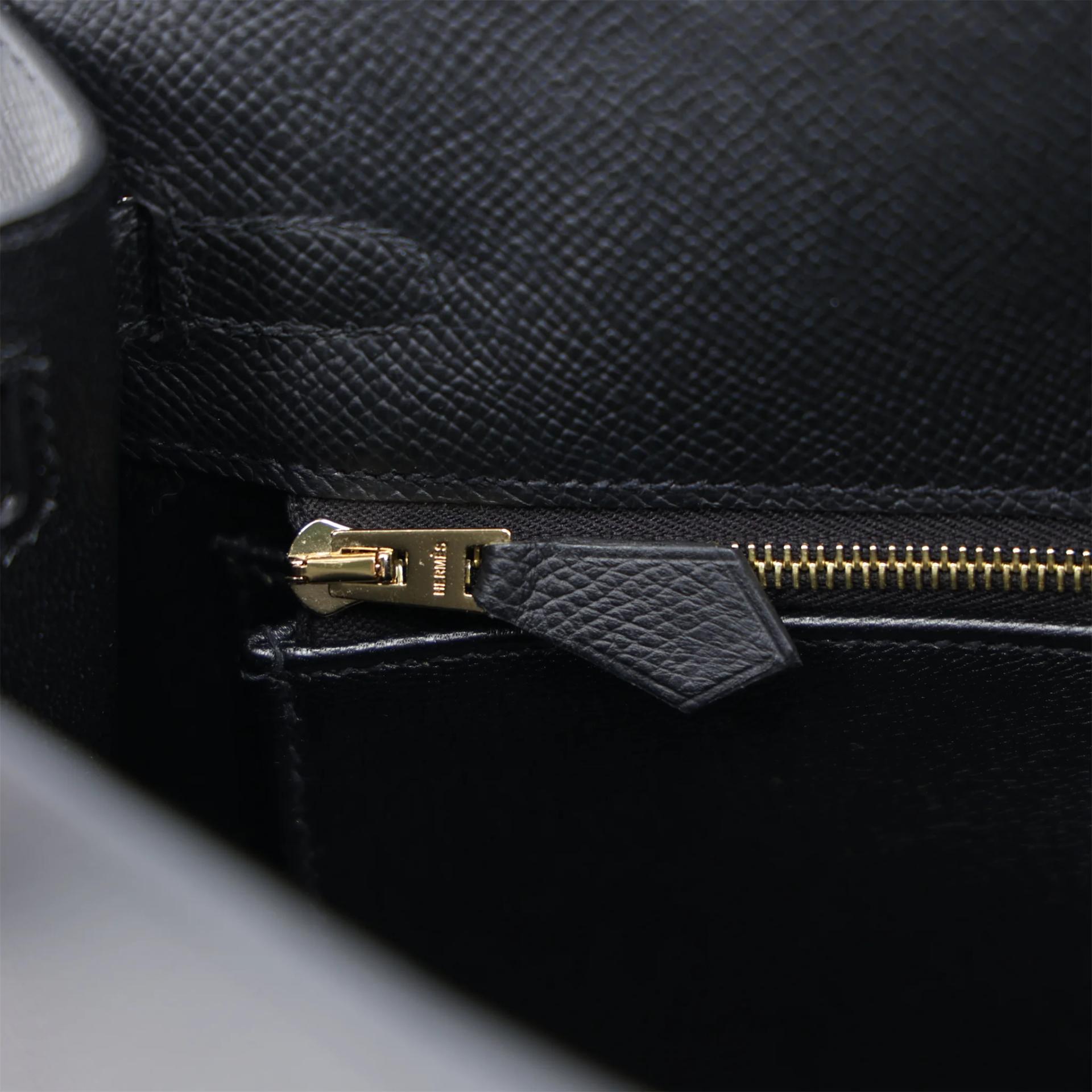 Brand New ( Rank N ) HERMÈS Kelly 25 Sellier Noir (89) Epsom Gold hardware G (2026) - 14