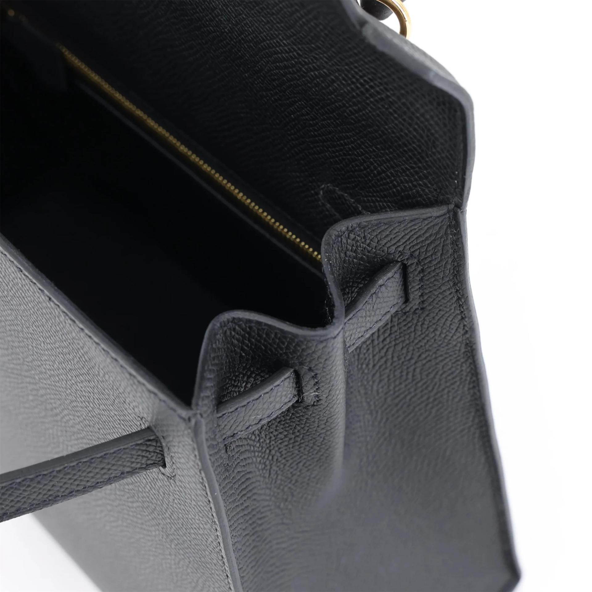 Brand New ( Rank N ) HERMÈS Kelly 25 Sellier Noir (89) Epsom Gold hardware G (2026) - 13