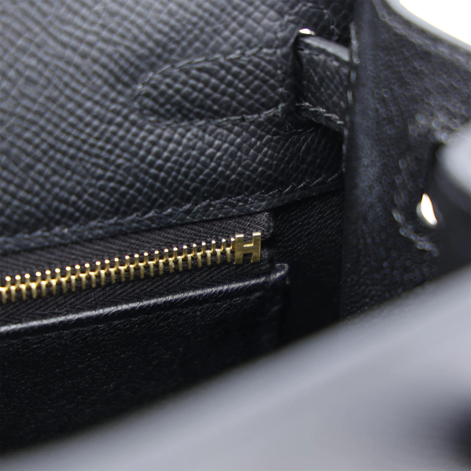Brand New ( Rank N ) HERMÈS Kelly 25 Sellier Noir (89) Epsom Gold hardware G (2026) - 15