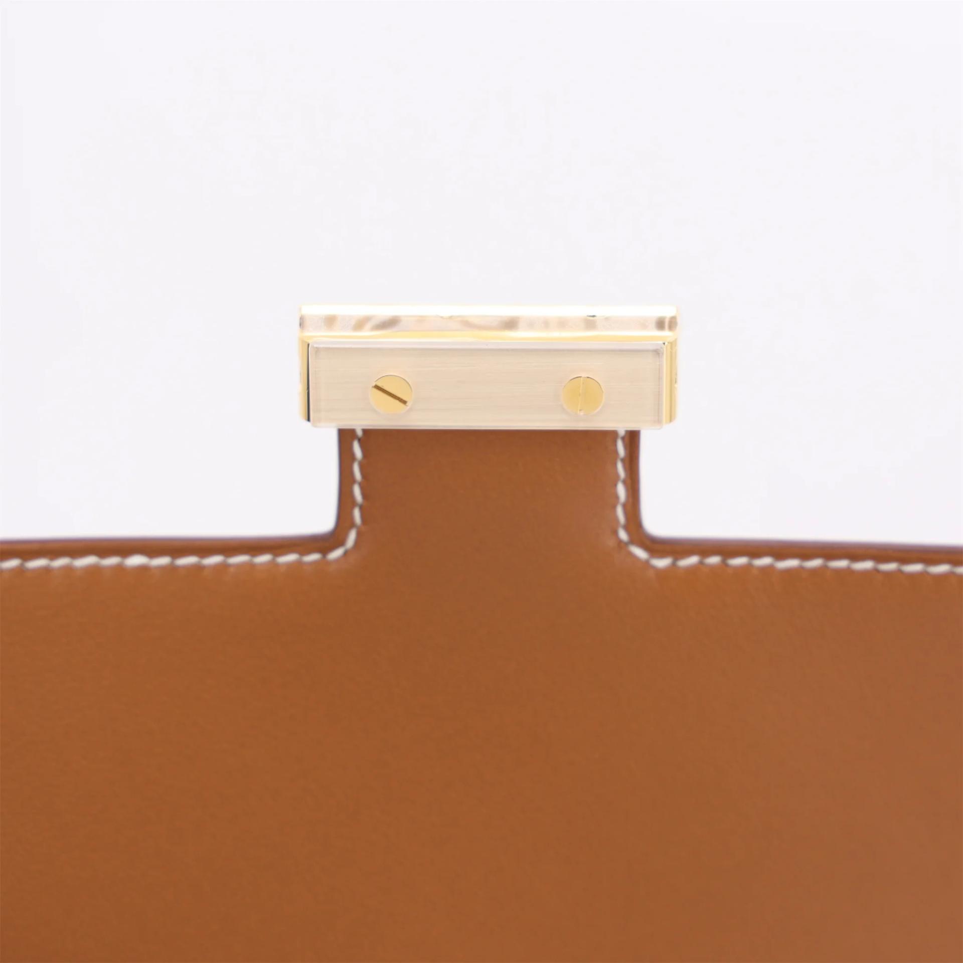 Brand New ( Rank N ) HERMÈS Constance Mini Gold (37) Epsom Gold hardware G (2026) - 10