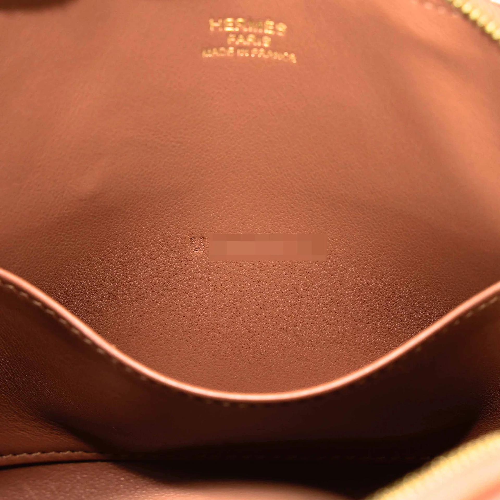 Unused ( Rank NS ) HERMÈS Mini Bolide 1923 Quebracho (2J) Chevre Gold hardware U (2022) - 11
