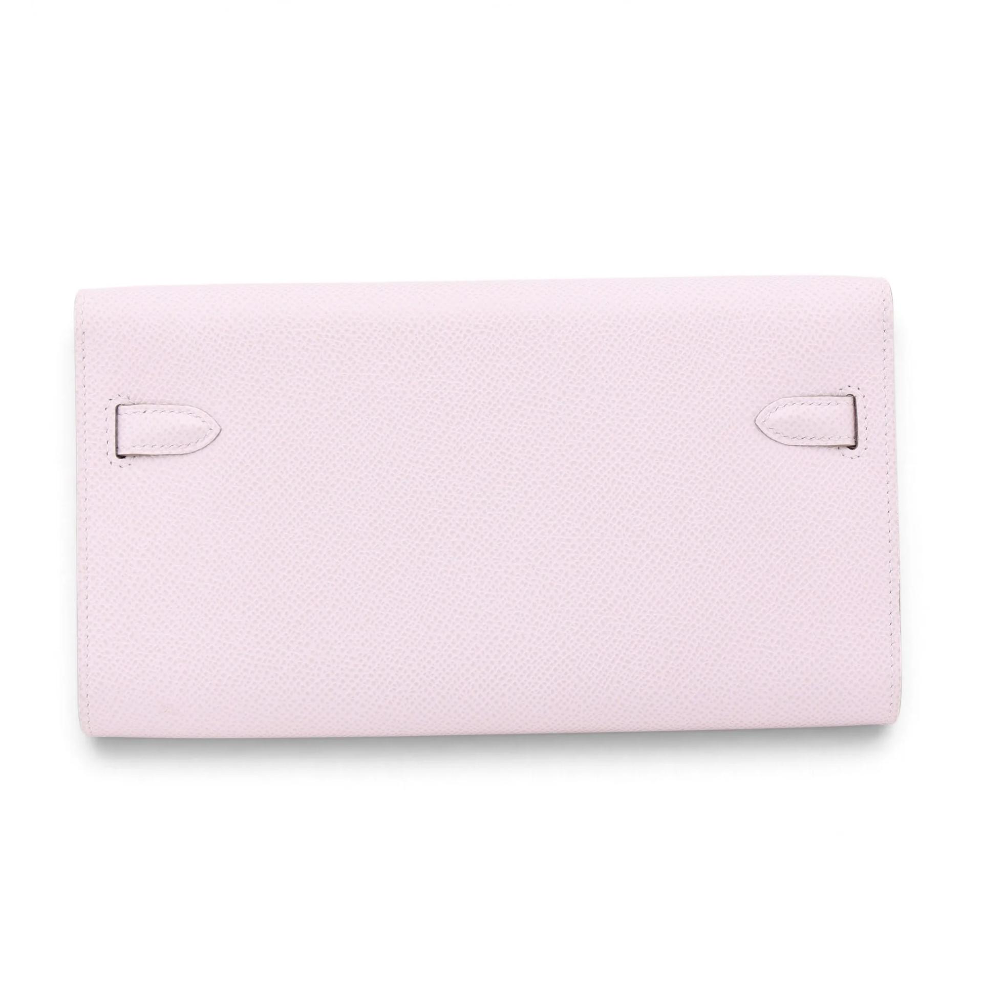 Unused ( Rank NS ) HERMÈS Kelly To Go Wallet Mauve Pale (09) Epsom Palladium hardware U (2022) - 2