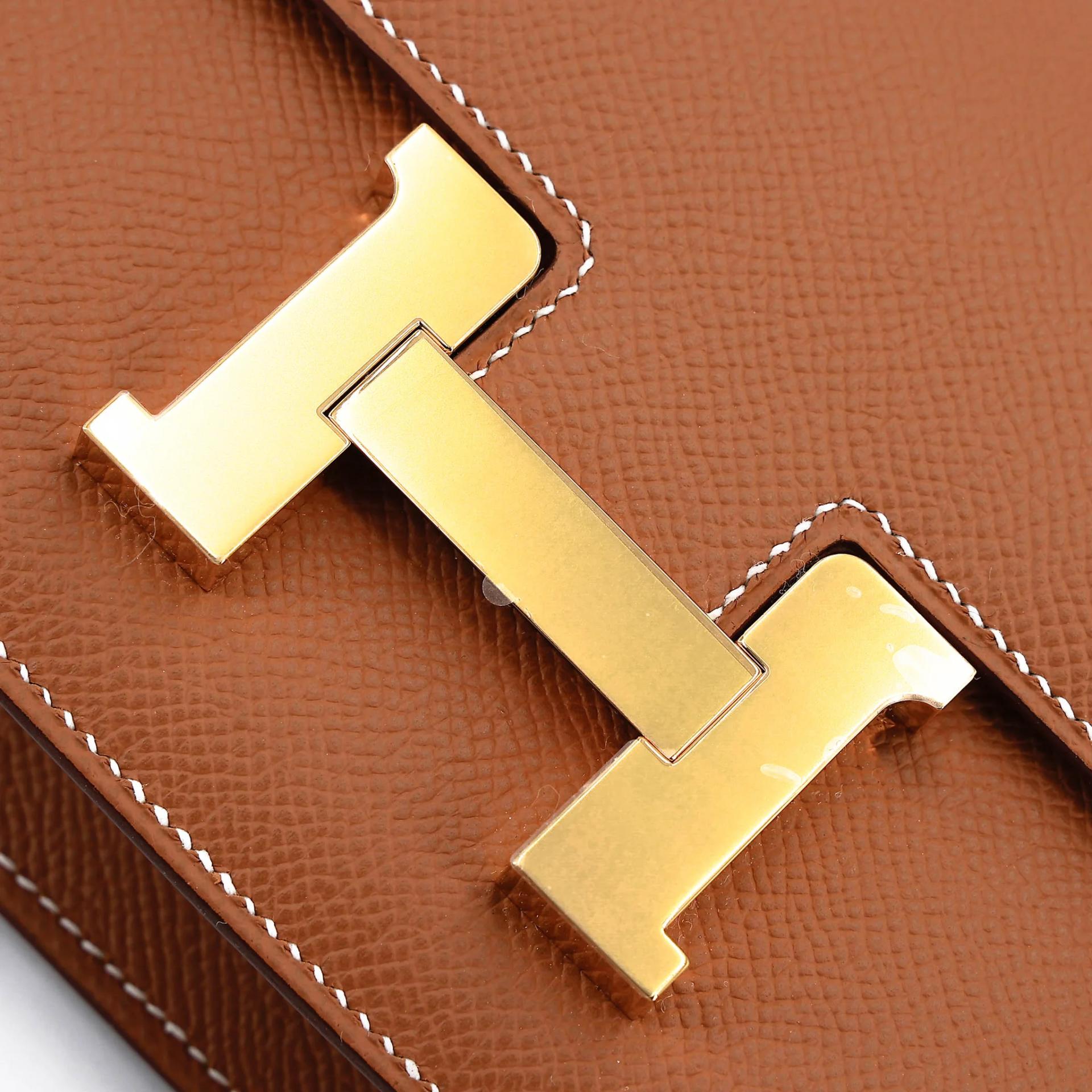 Brand New ( Rank N ) HERMÈS Constance Elan 2024 Gold (37) Epsom Gold hardware G (2026) - 8