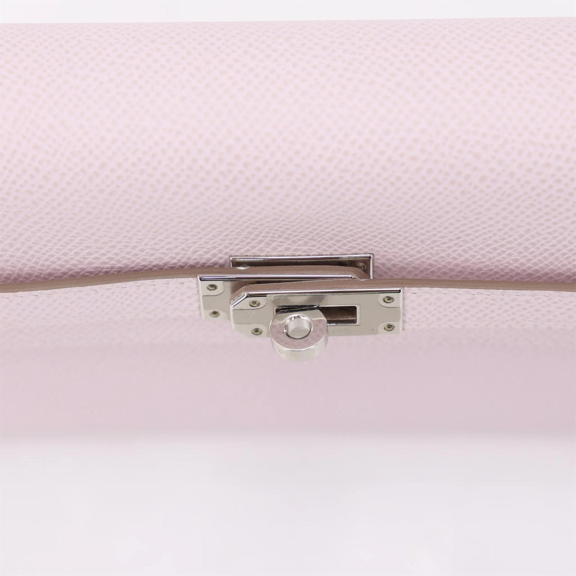 Unused ( Rank NS ) HERMÈS Kelly To Go Wallet Mauve Pale (09) Epsom Palladium hardware U (2022) - 8