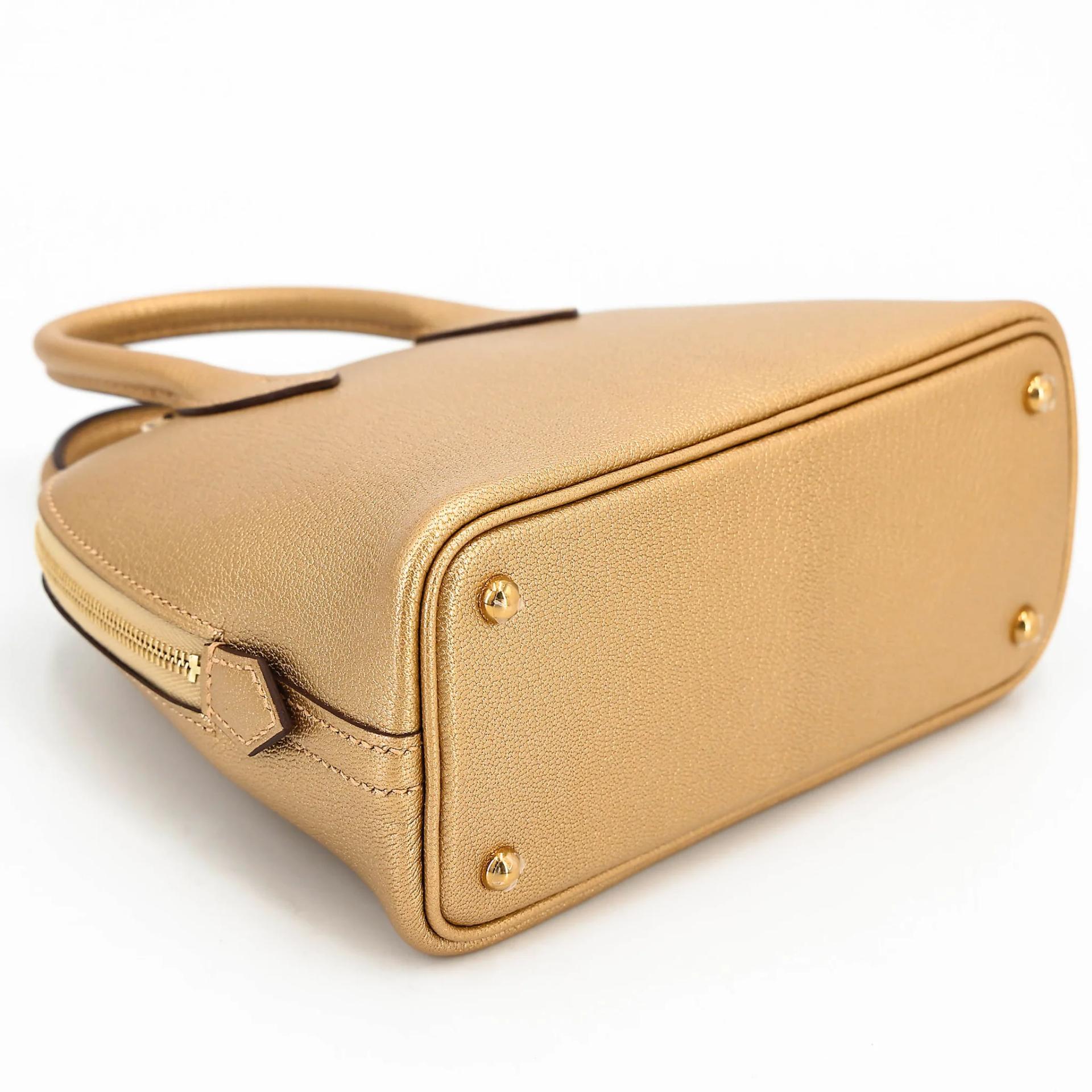 Brand New ( Rank N ) HERMÈS Mini Bolide 1923 Dore (Y9) Chevre Gold hardware G (2026) - 7